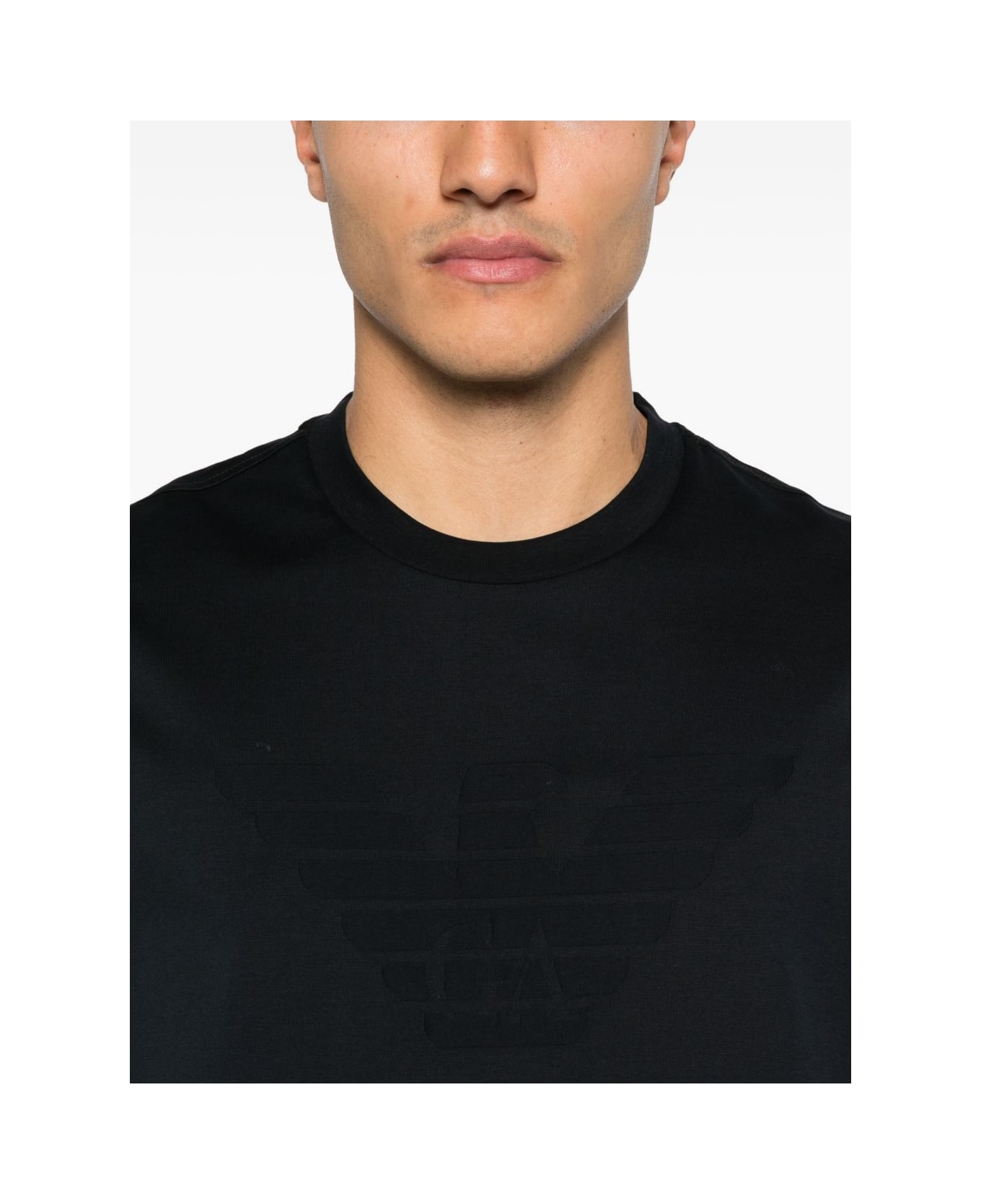 Emporio Armani Logo Cotton T-shirt - Blue