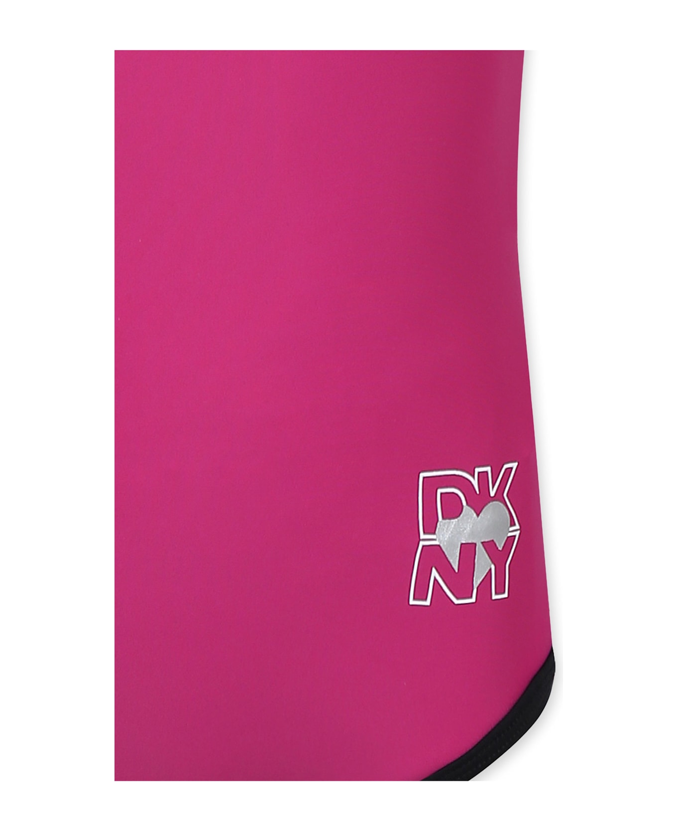 DKNY Fuchsia Swimsuit For Girl With Logo - Fuchsia