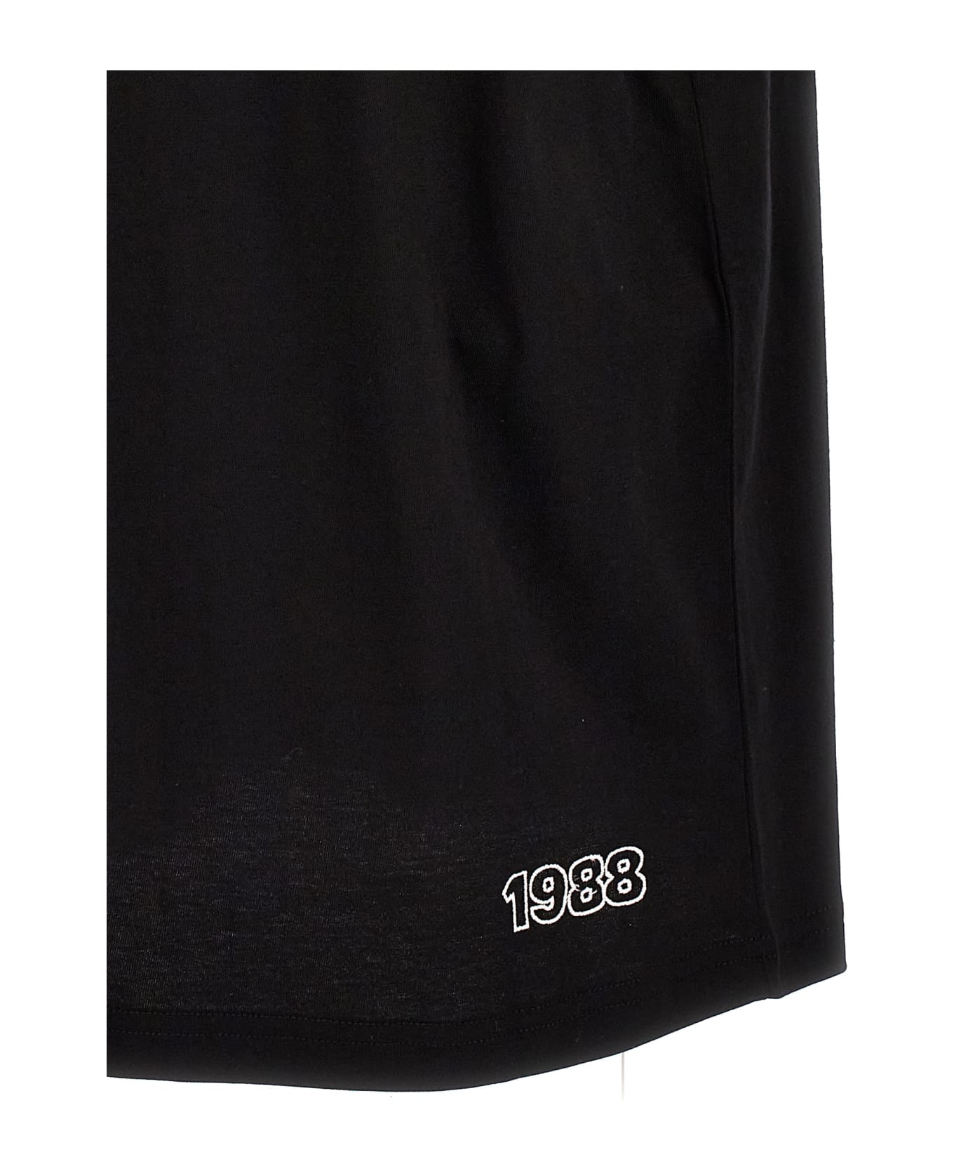 GCDS Logo Print T-shirt - Black  