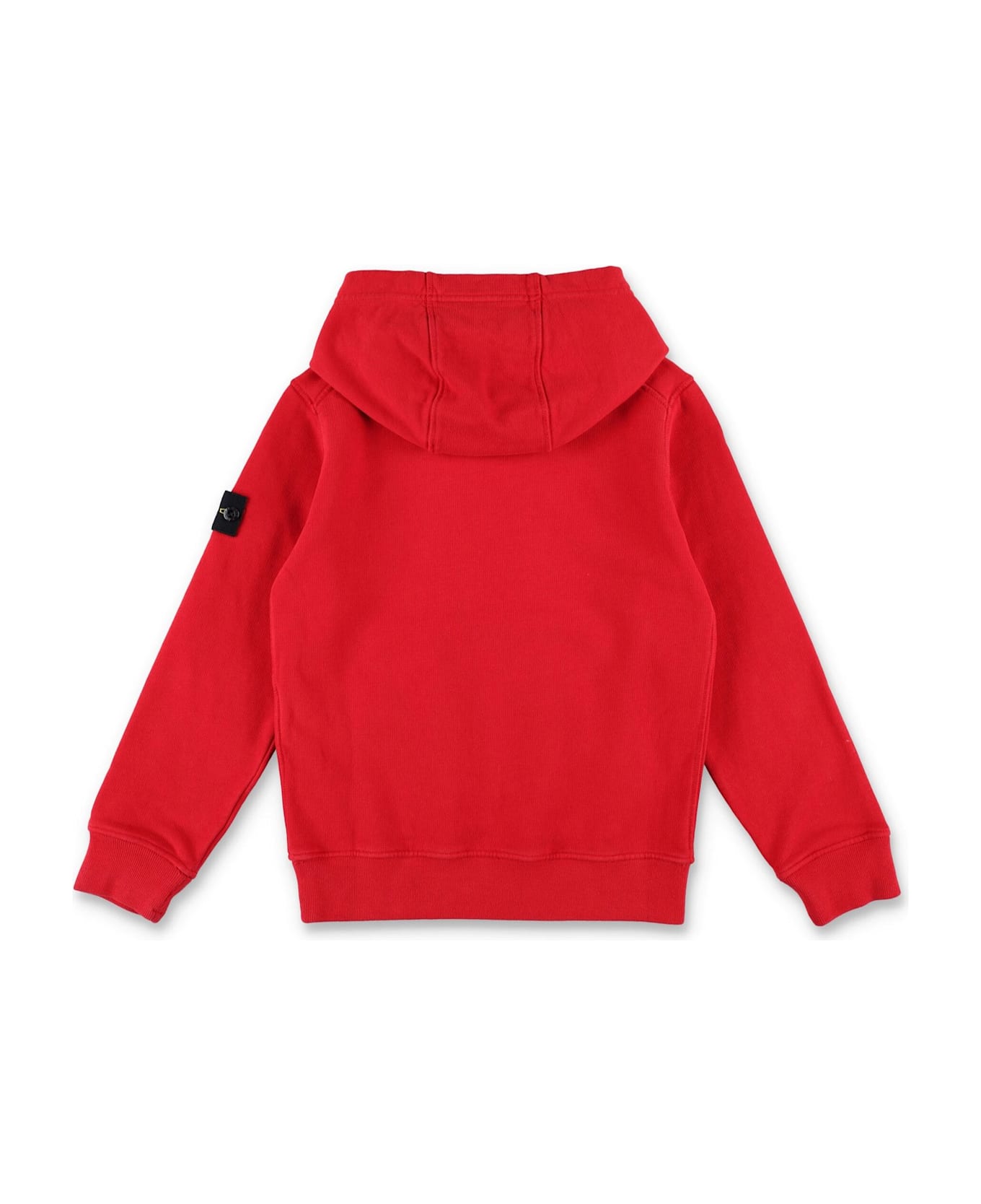 Stone Island Compass-badge Long-sleeved Hoodie - Rosso