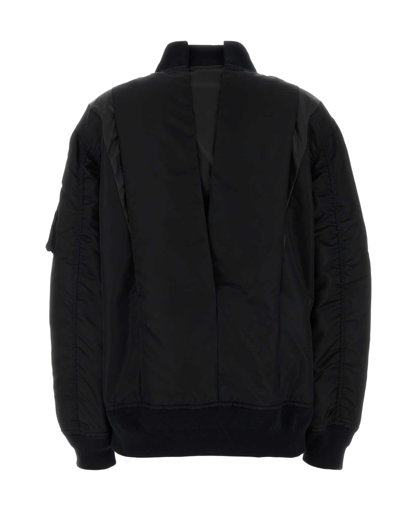 Sacai Black Nylon Bomber Jacket - BLACK