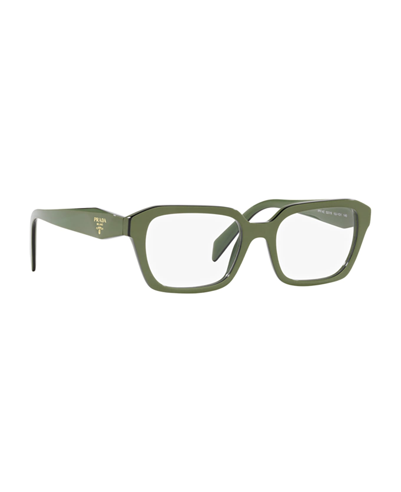 Prada Eyewear Pr 14zv Clear Green Glasses - Clear Green