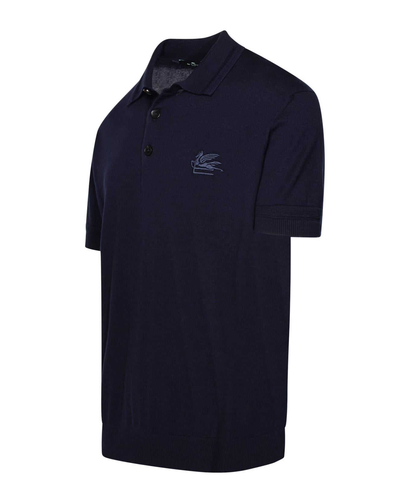 Etro Cotton Blend Polo Shirt - Blue