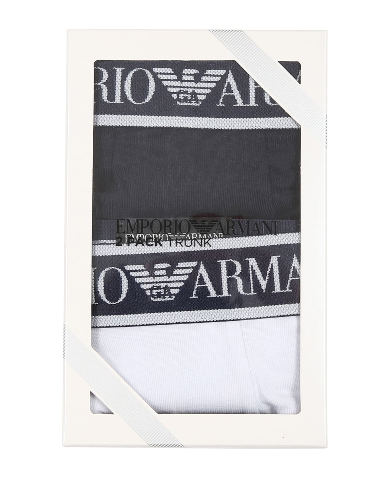 Emporio Armani Multicolor Set For Boy With Logo - Marine/Bianco