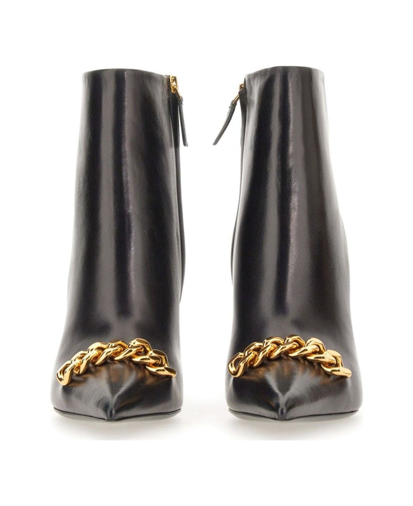Tom Ford Chain-linked Stiletto-heel Boots - BLACK