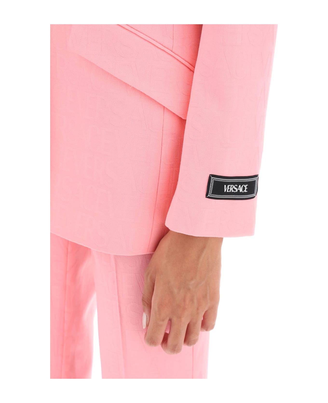 Versace Wool Single-breasted Blazer - Pink