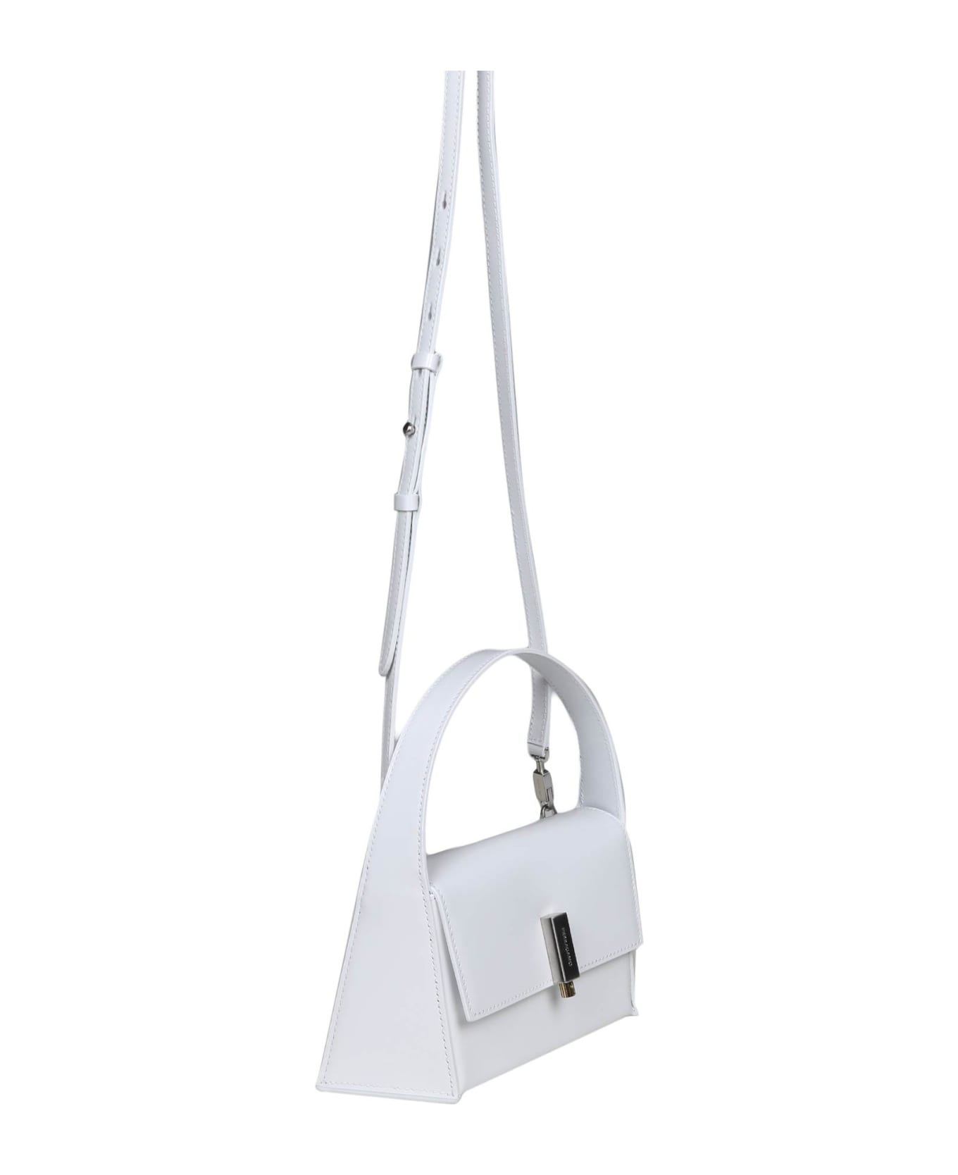 Ferragamo Geometric Shoulder Bag Color White - Optic White