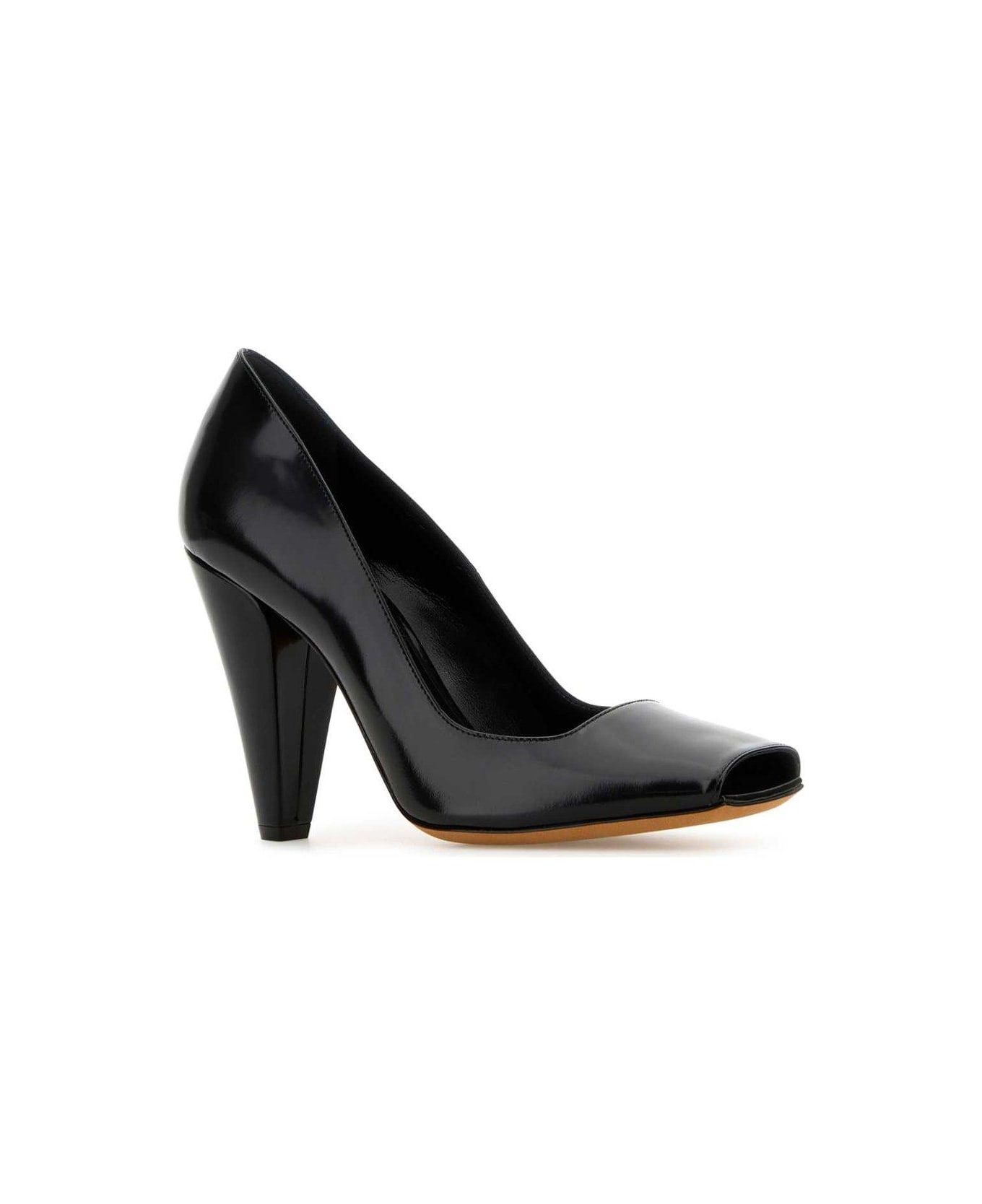 Khaite Square Toe Patent Pumps - Black ハイヒール