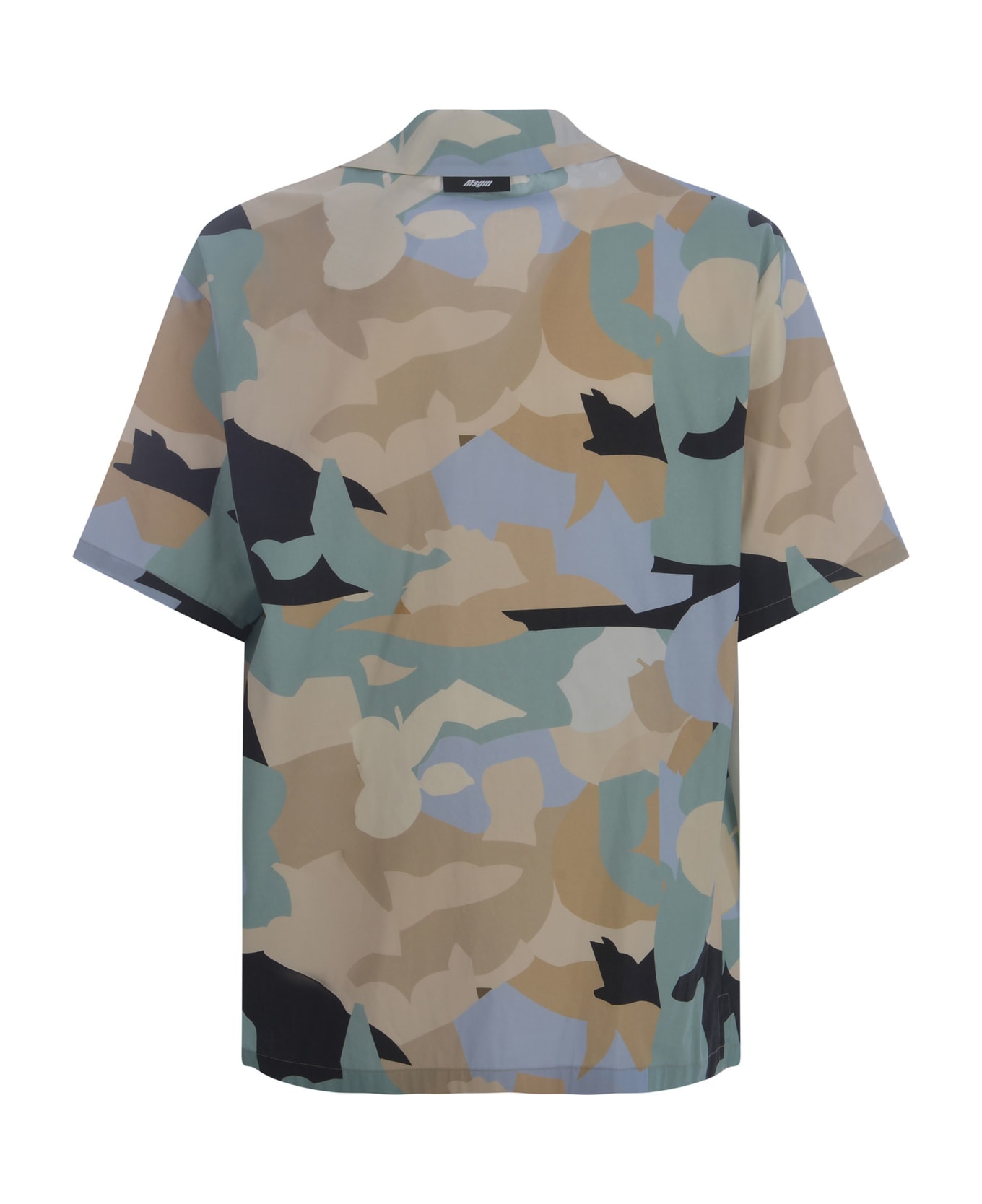 MSGM Shirt Msgm "camo" Made Of Cotton Poplin - Camouflage