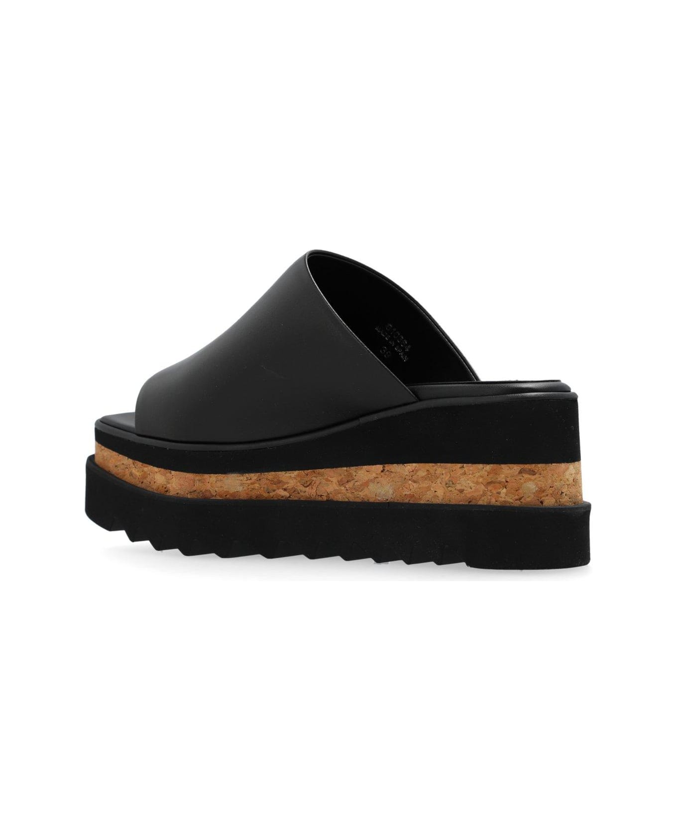 Stella McCartney Elyse Platform Slides - EBONY
