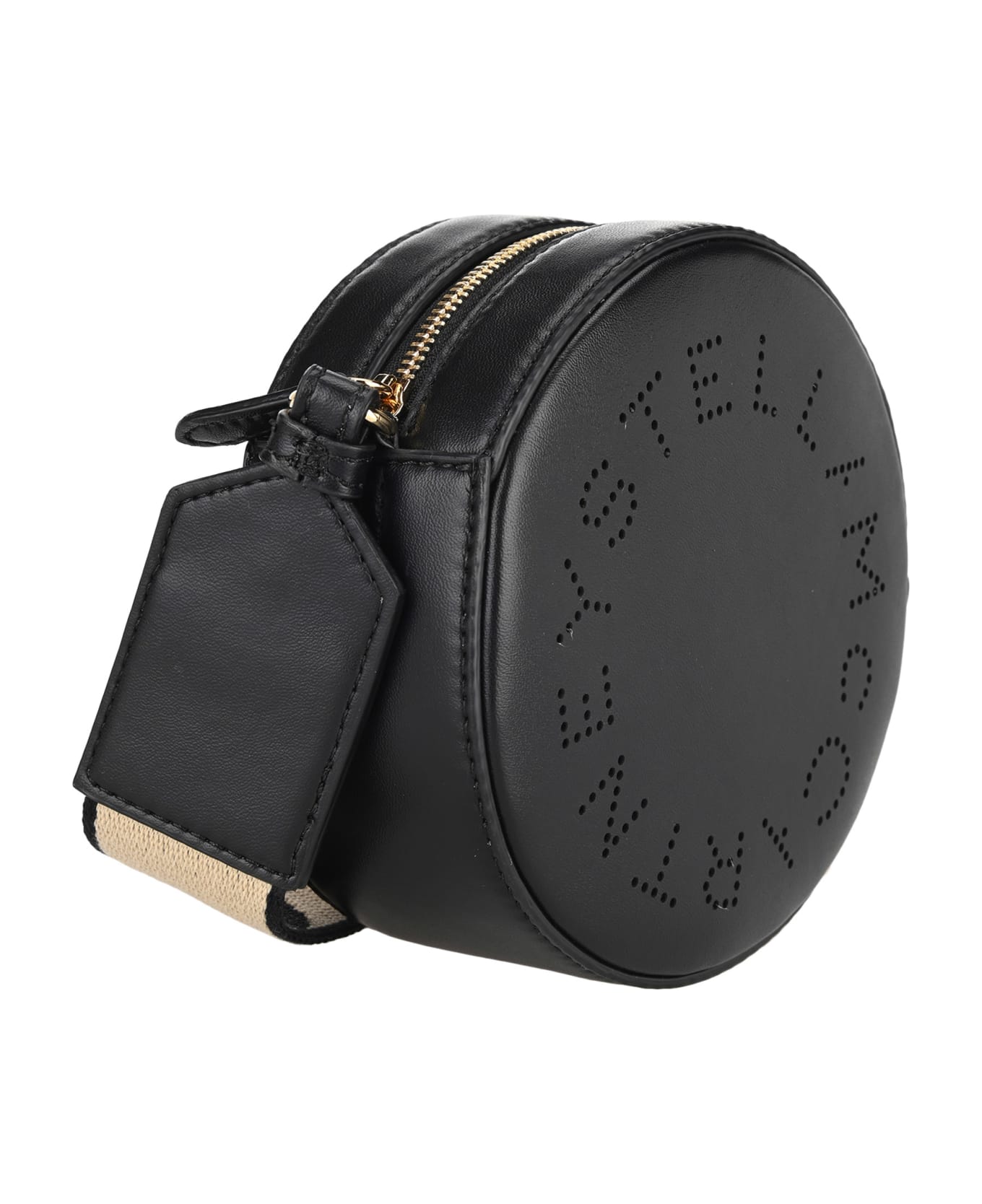 Stella McCartney Mini Stella Logo Crossbody Bag - BLACK