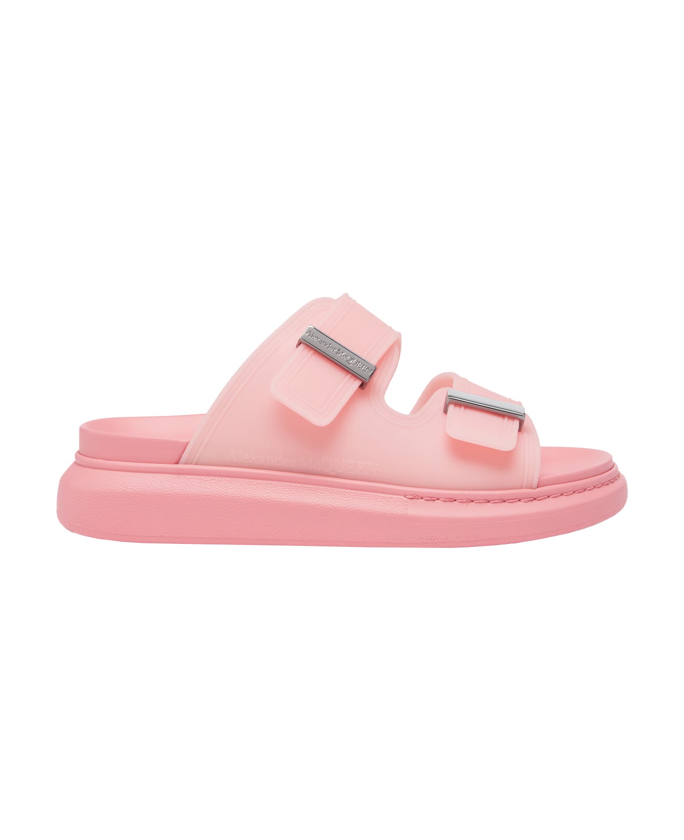 Alexander McQueen Pink And Silver Hybrid Sandals - Pink