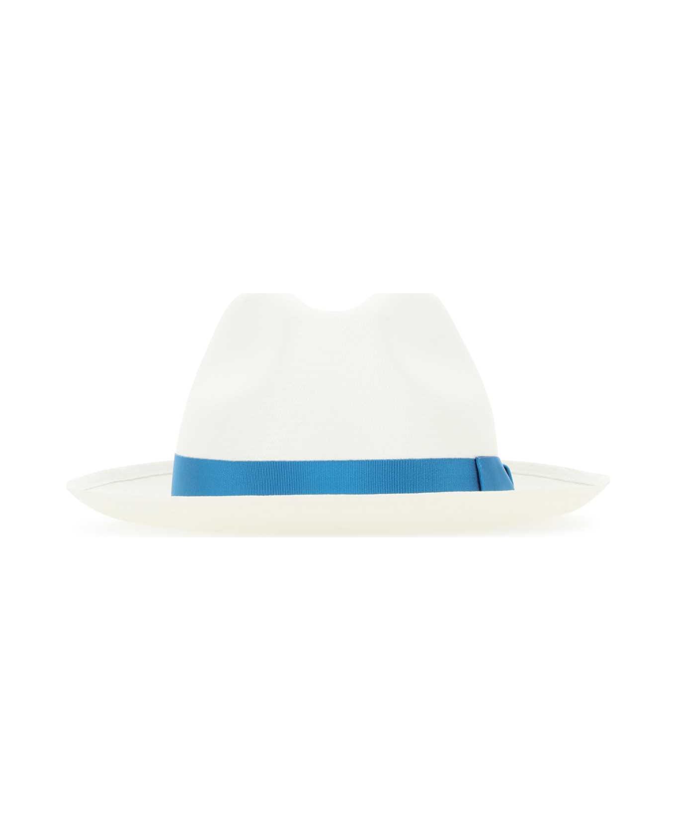 Borsalino White Straw Hat - 0038
