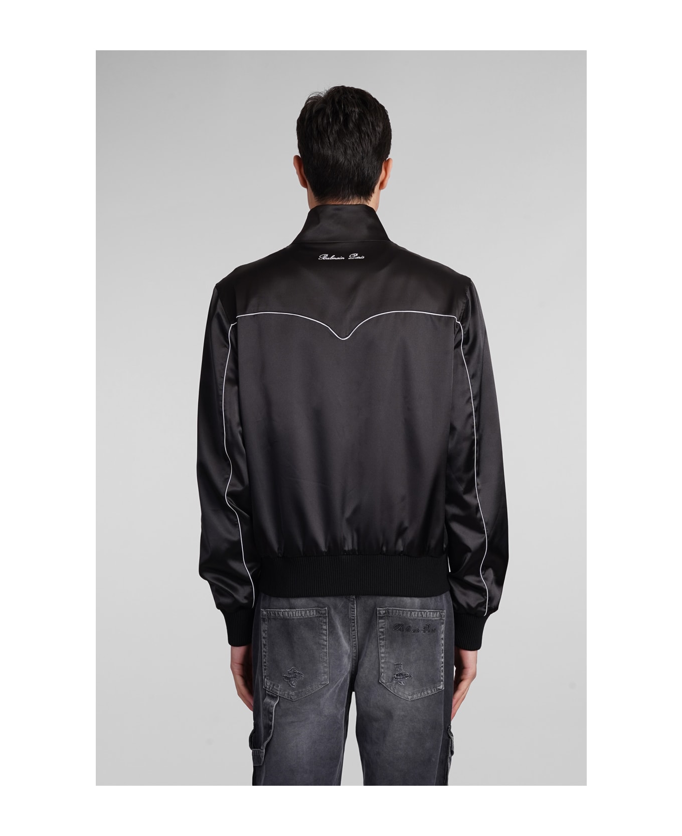 Balmain Casual Jacket In Black Polyester - black ジャケット