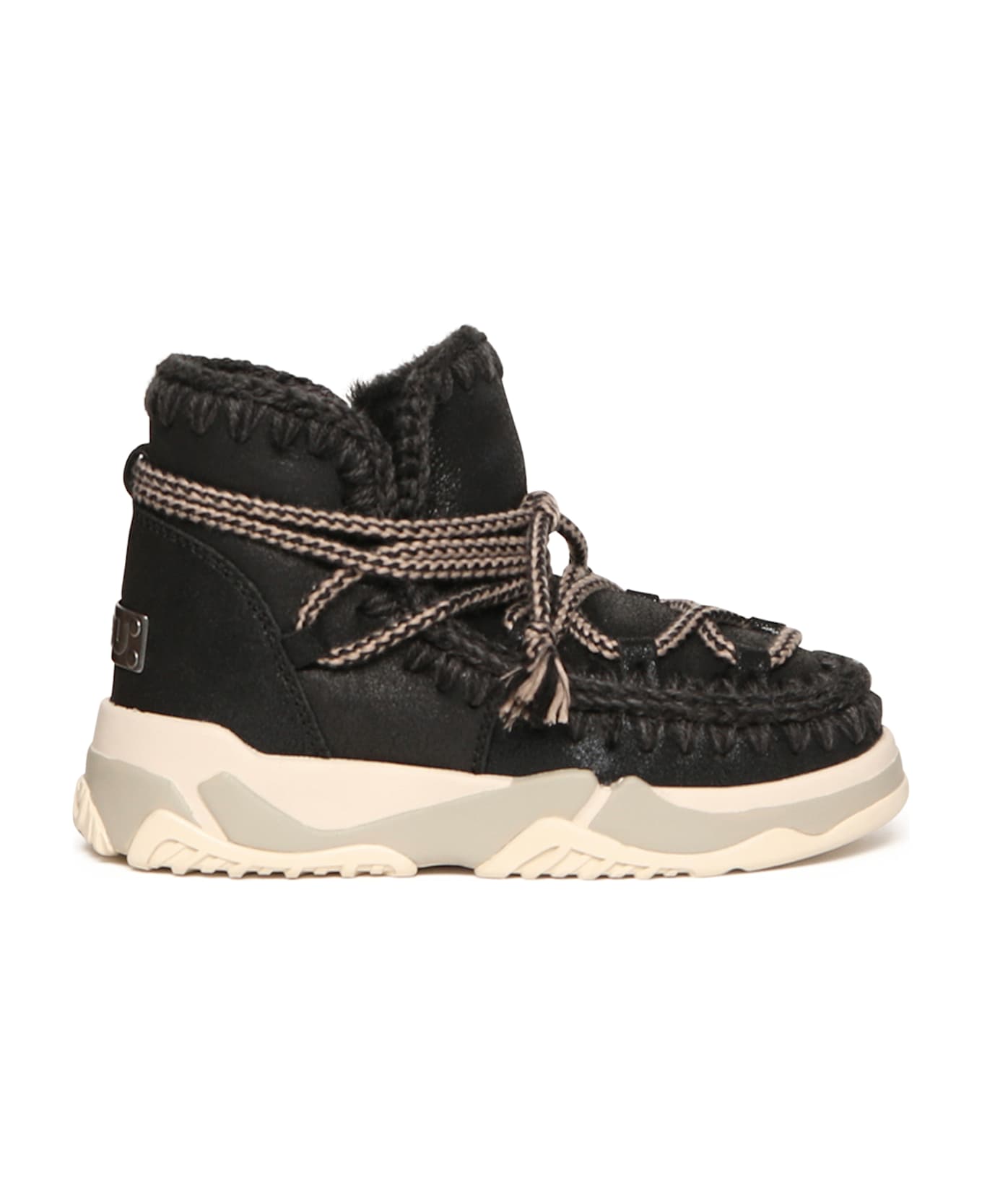 Mou Scoubidou Lace Sneakers - cracked black