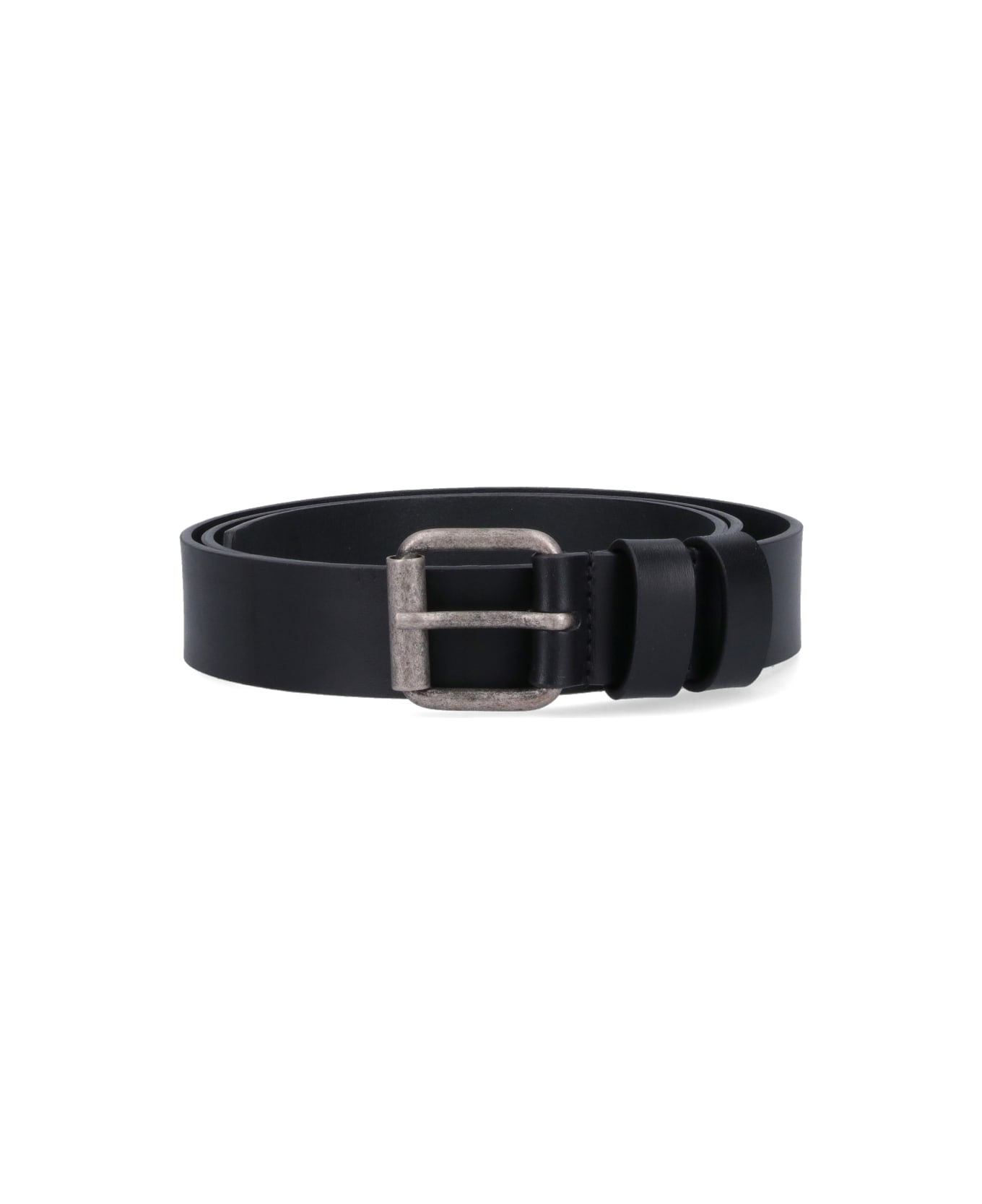 Aspesi Leather Belt - Black