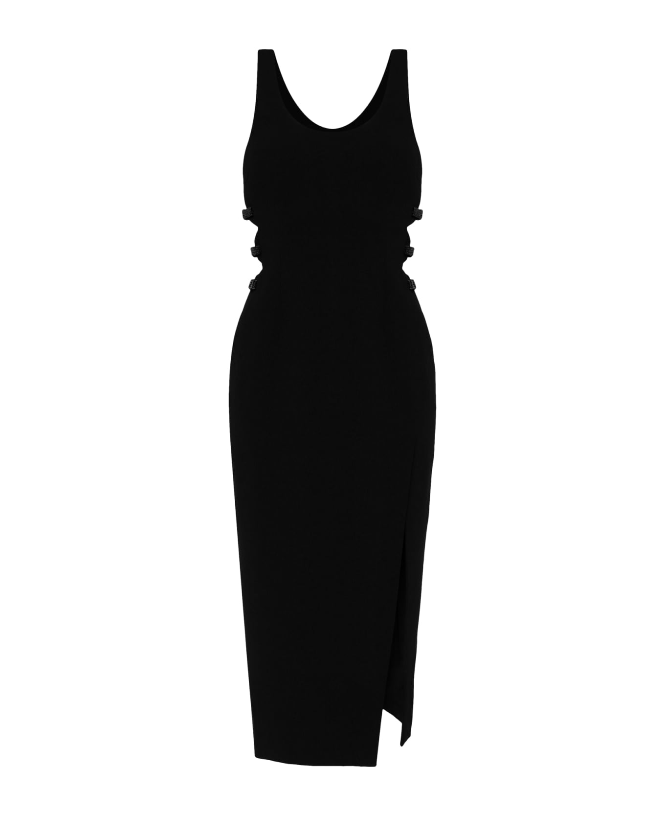 self-portrait Black Crepe Bow Midi Dress - Black ワンピース＆ドレス