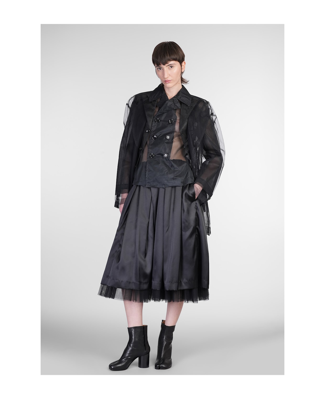 Comme des Garçons Blazer In Black Nylon - black