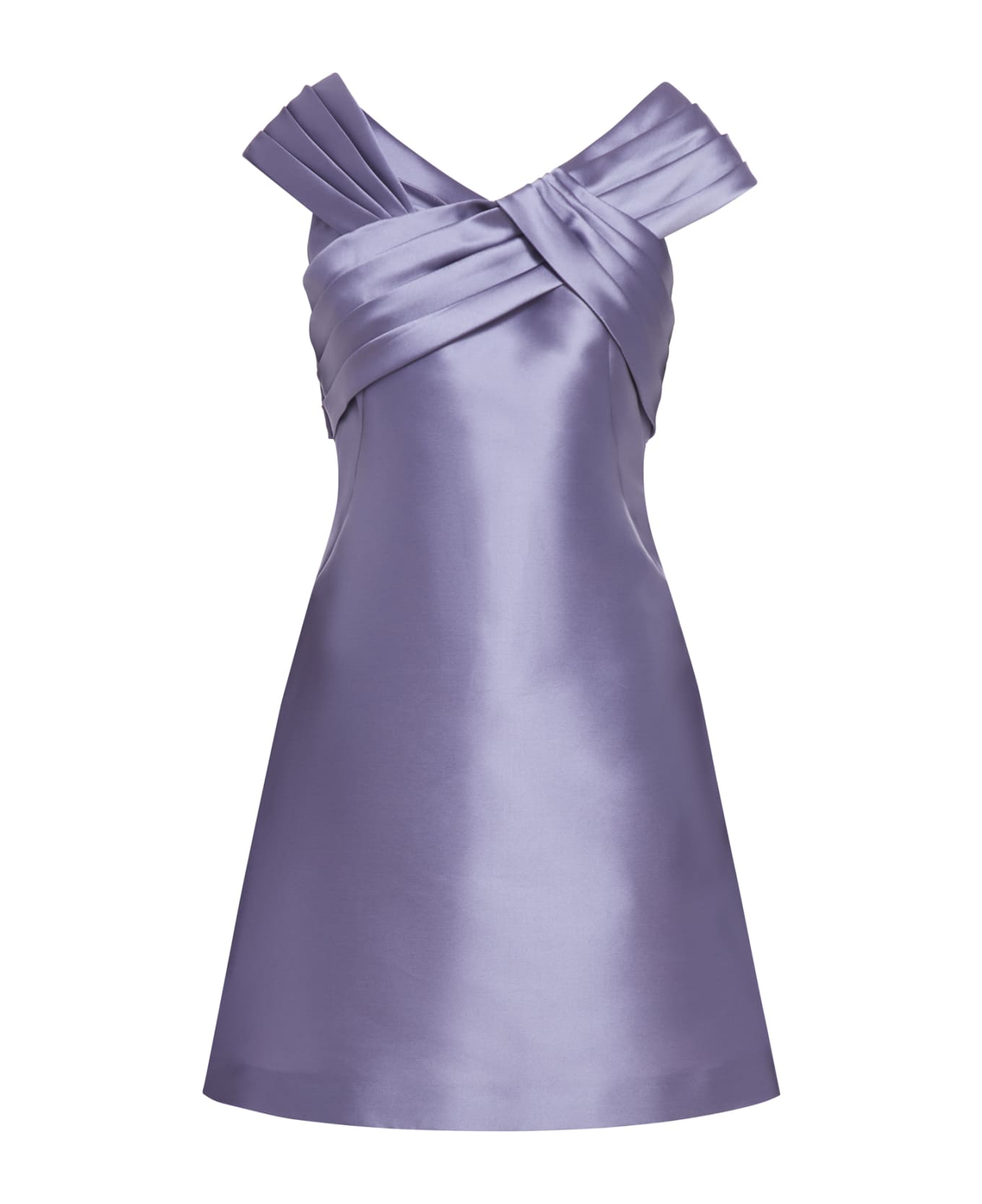 Alberta Ferretti Mikado Dress - Purple