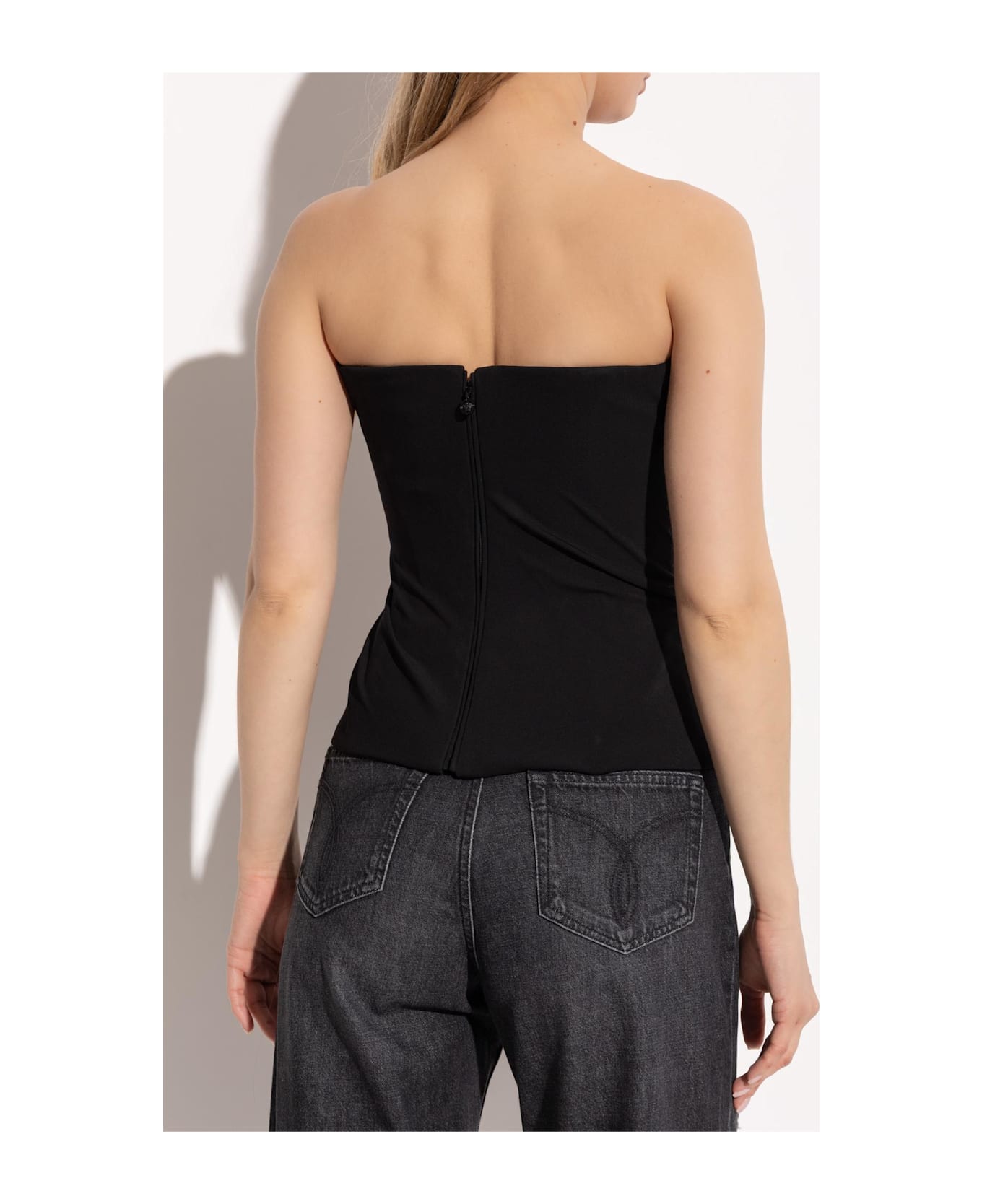 Versace Top With Exposed Shoulders - Black