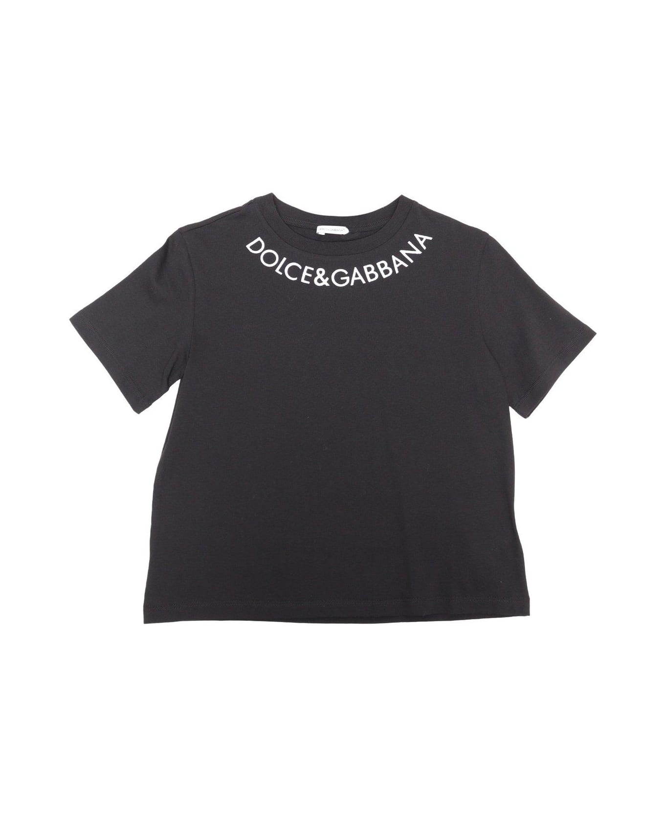 Dolce & Gabbana Logo-printed Crewneck T-shirt - Black