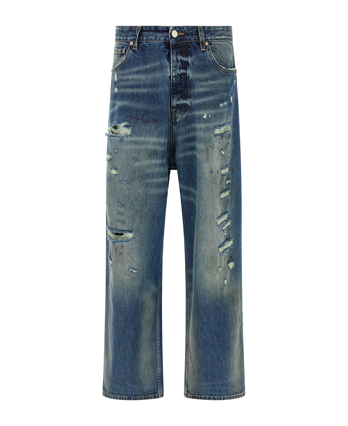 VETEMENTS 
blue Distressed Baggy
 Jeans - Blue