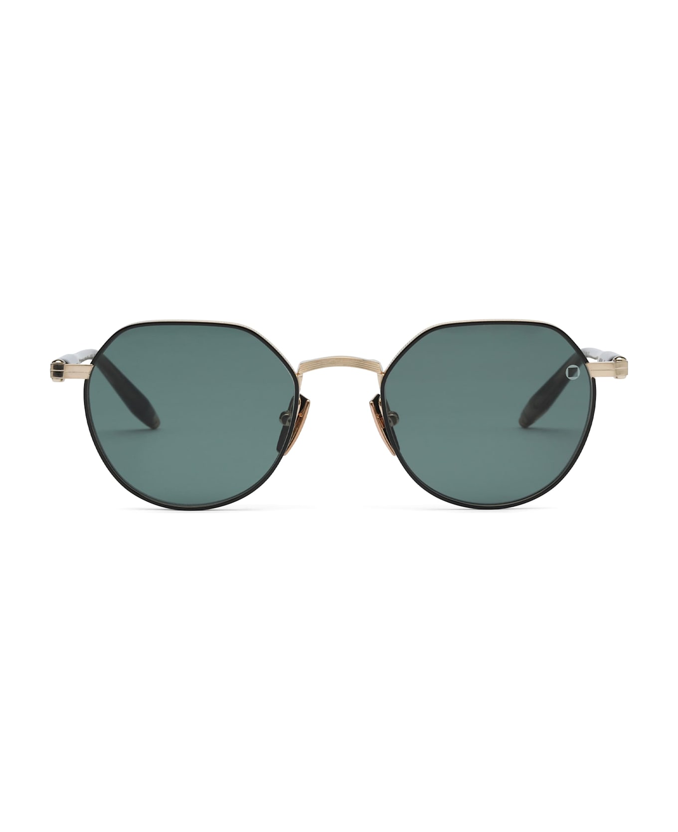 Akoni Themis - Brushed 12k Gold / Green Tortoise Swirl Sunglasses - green tortoise