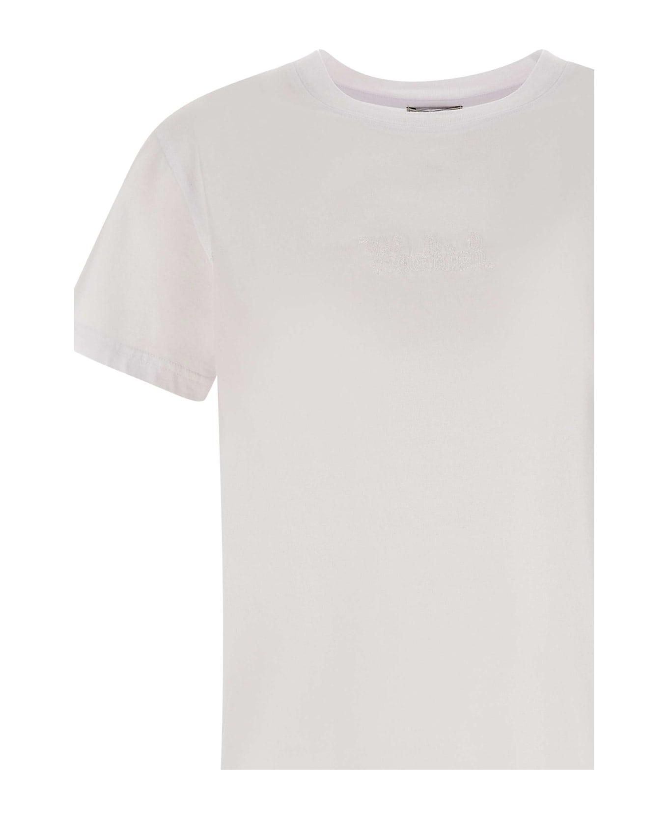 Woolrich "logo" Cotton T-shirt - WHITE Tシャツ