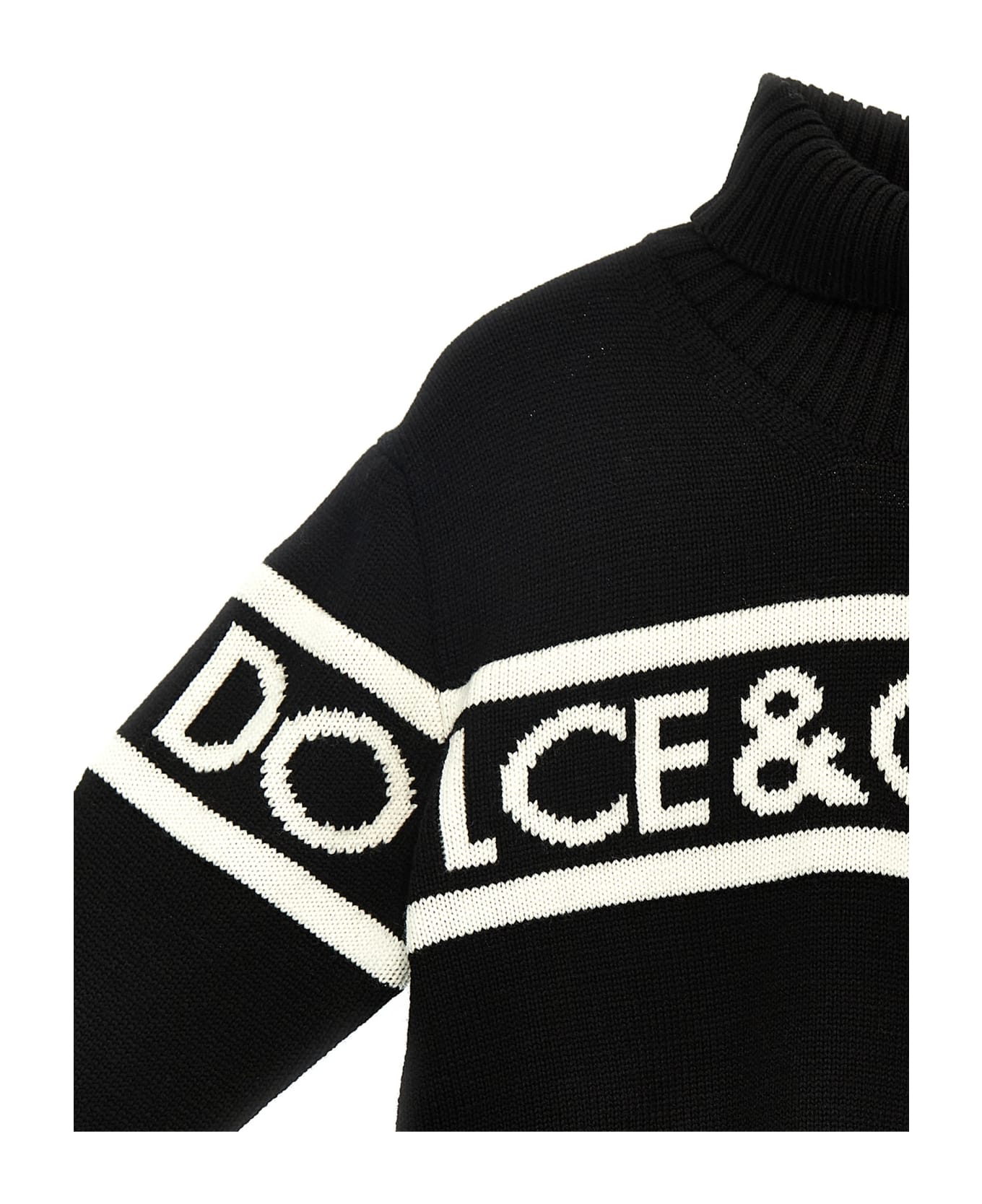 Dolce & Gabbana Logo Sweater - White/Black