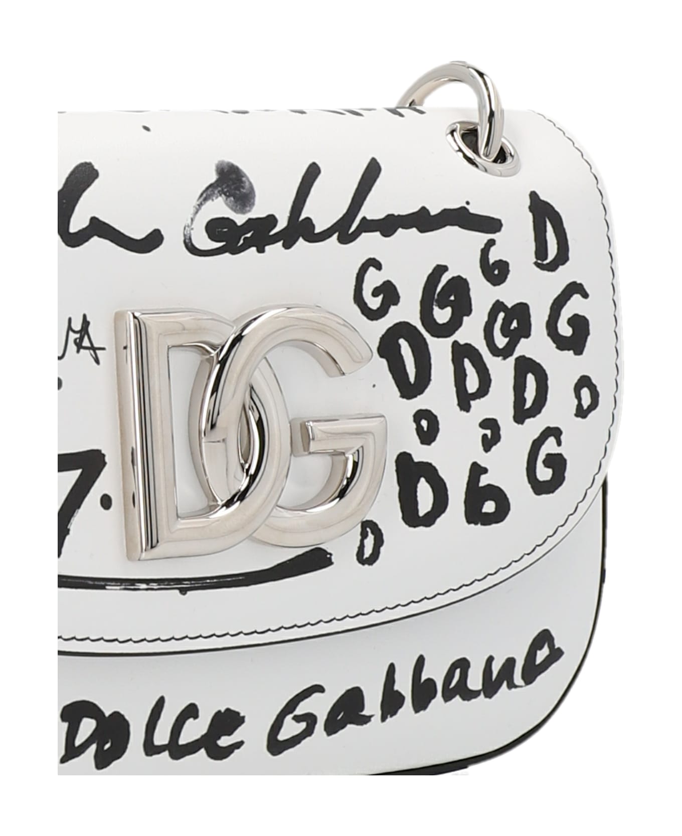 Dolce & Gabbana Logo Crossbody Bag - White/Black