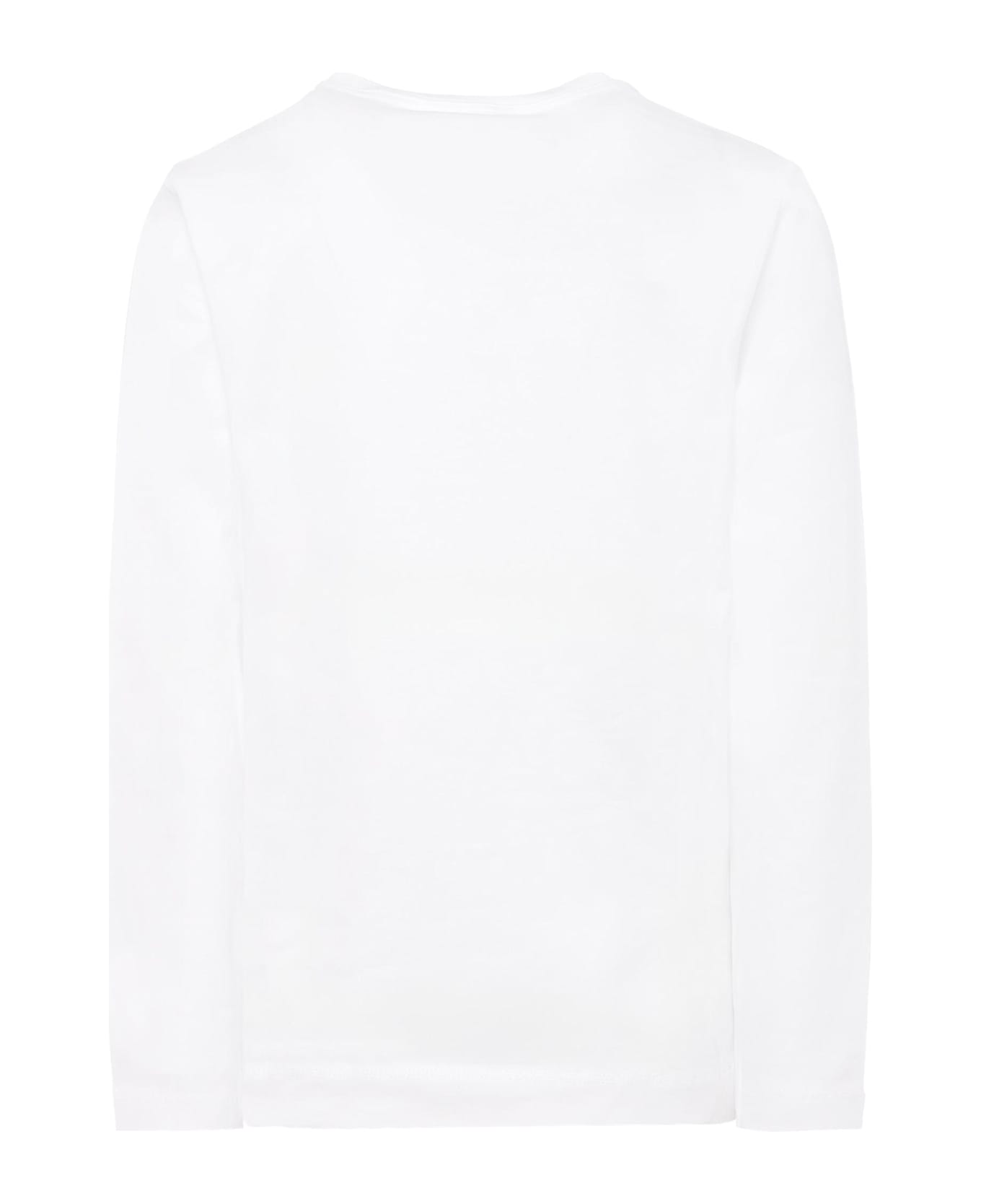 Monnalisa White T-shirt For Girl With Stitch Print - White