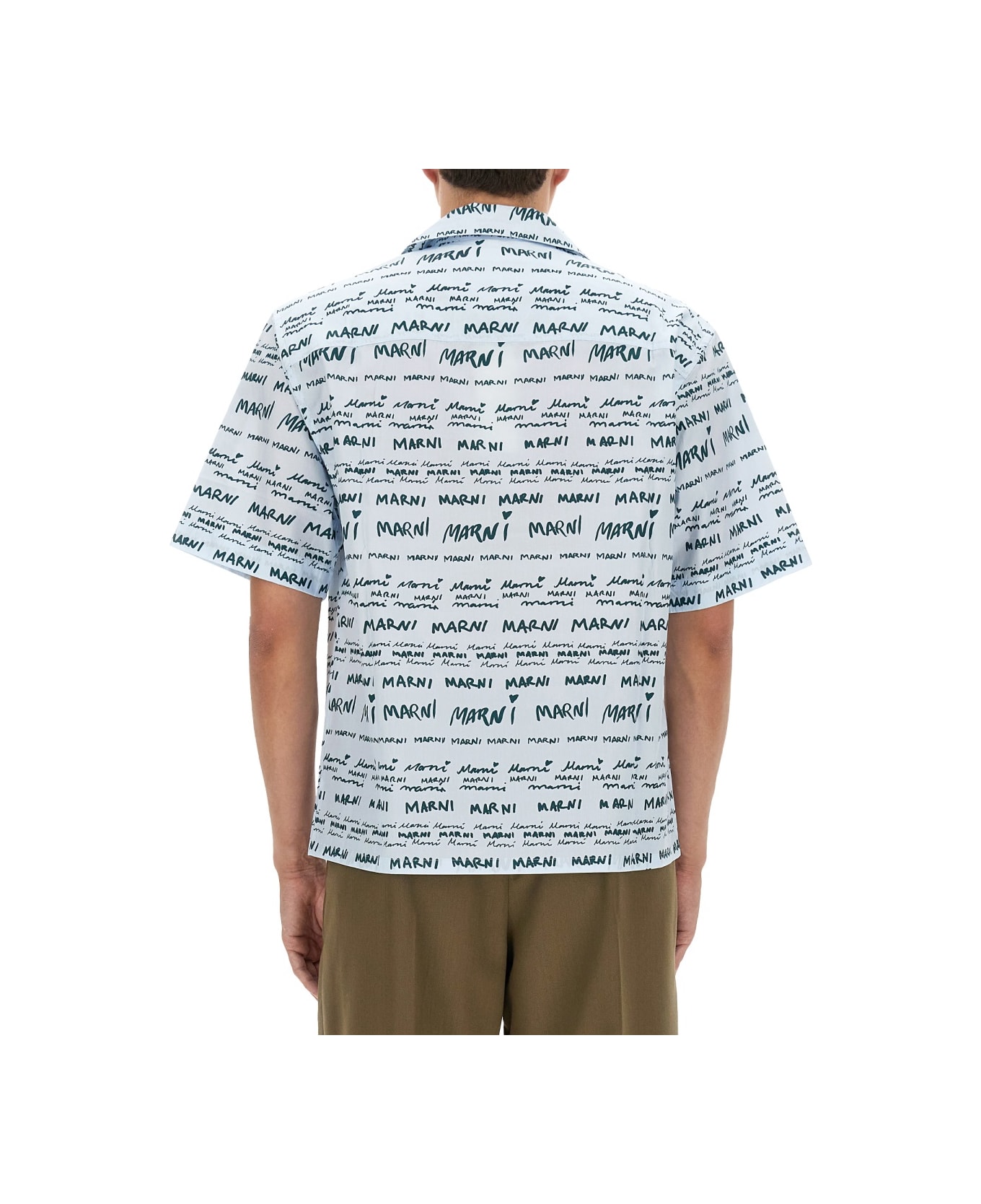Marni Logo Print Shirt - AZURE シャツ