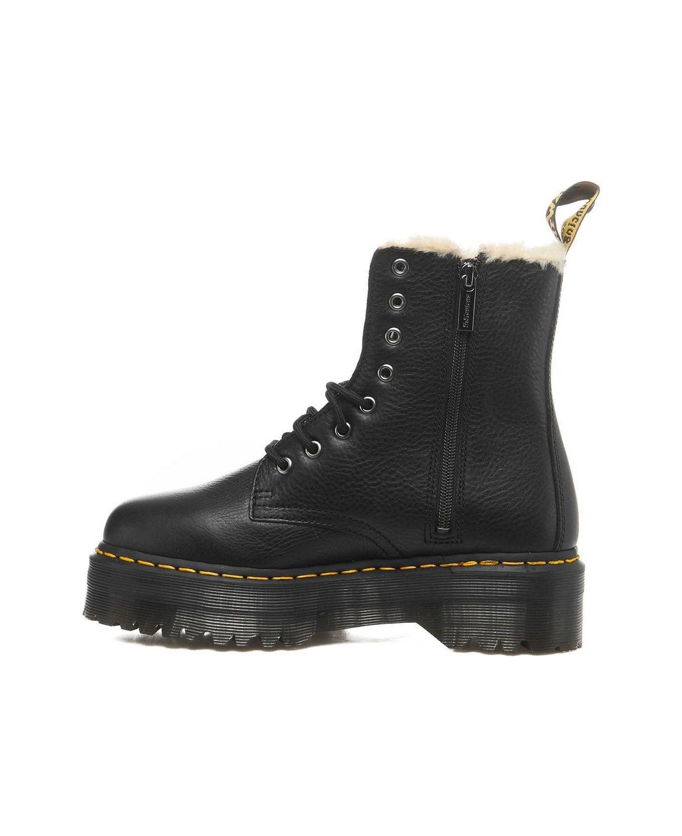 Dr. Martens Jadon Lace-up Platform Boots - BLACK