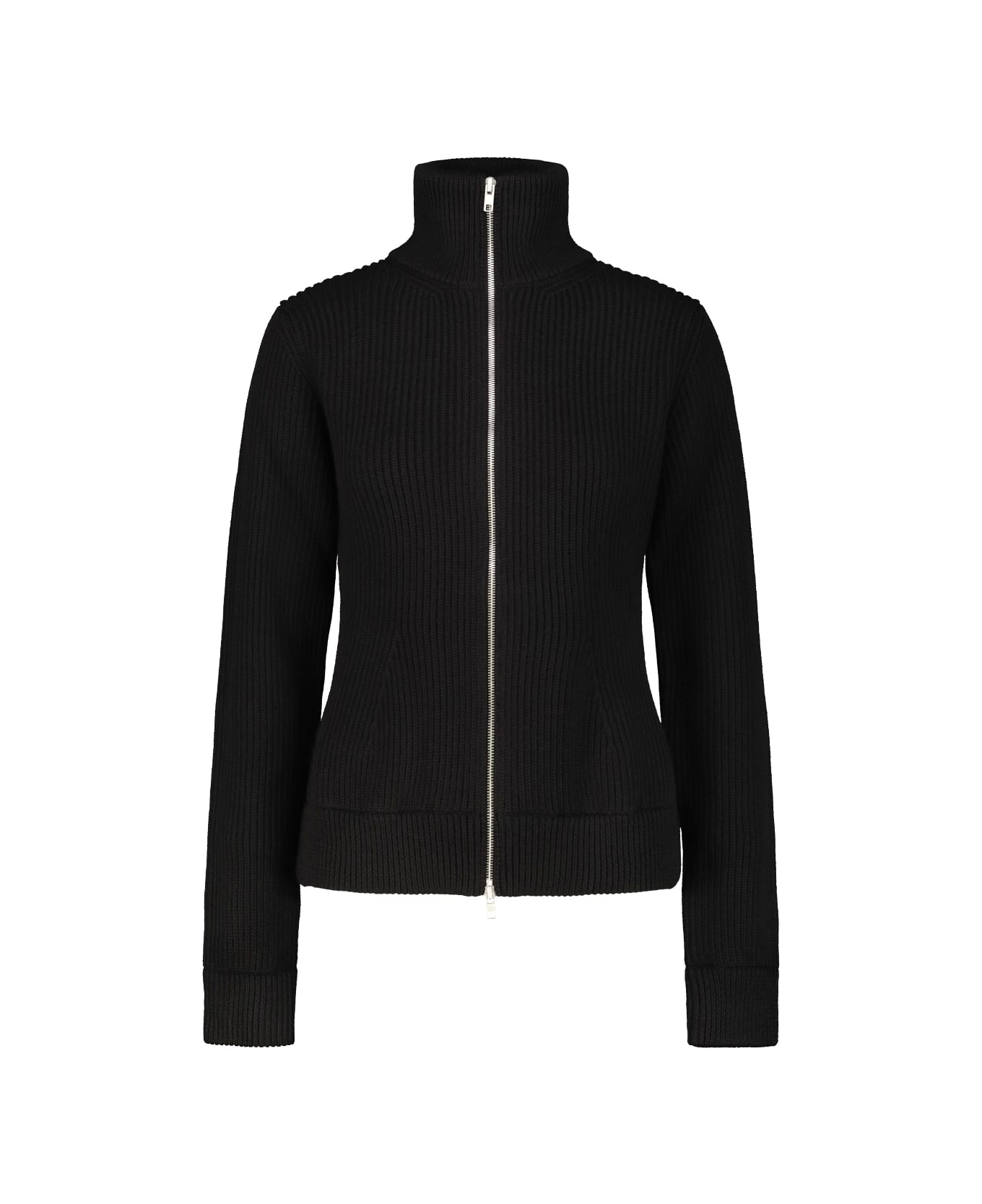 Maison Margiela Ribbed Wool Cardigan - Black