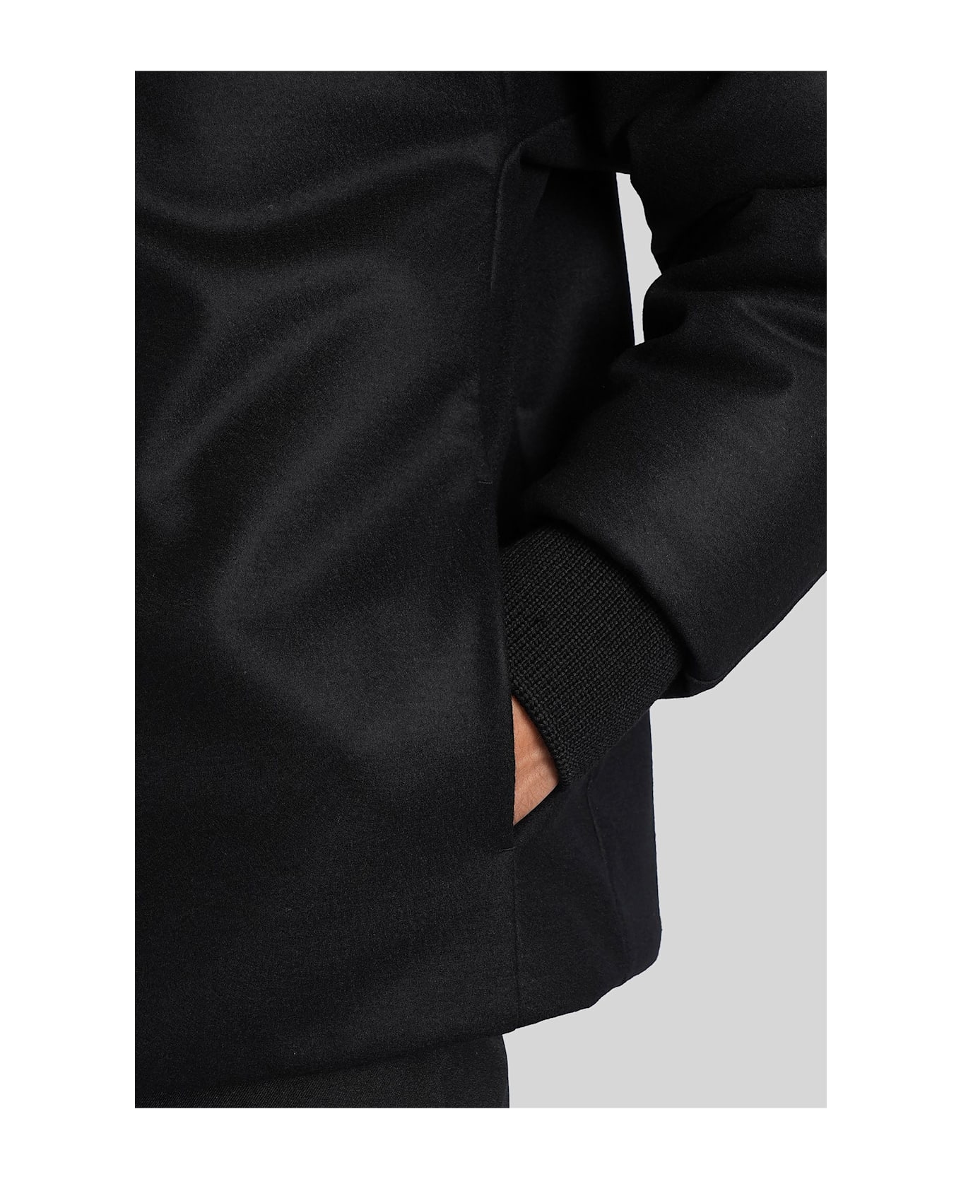 Jil Sander Bomber Jacket In Black Wool - black
