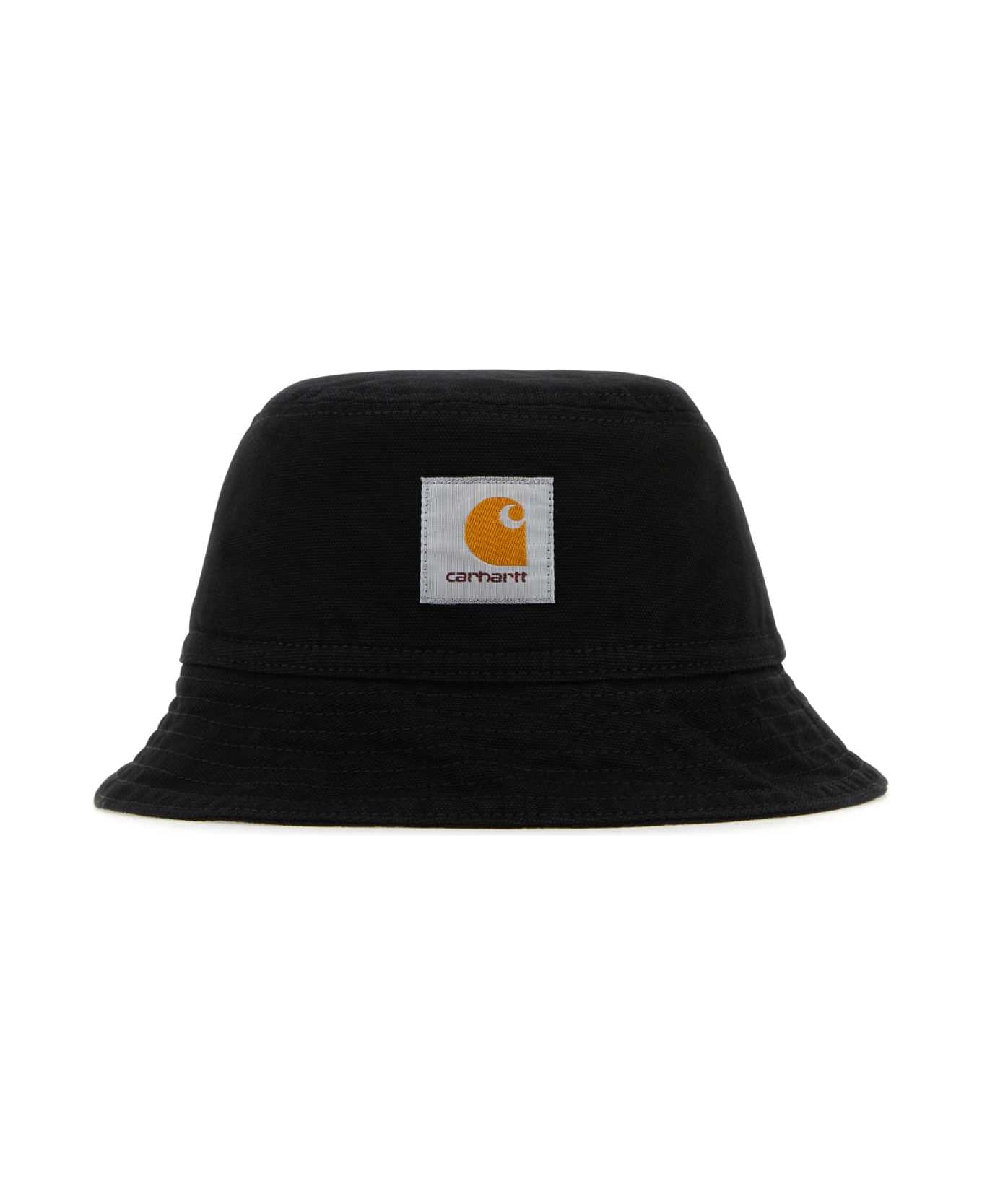 Carhartt Black Cotton Bayfield Bucket Hat - BLK