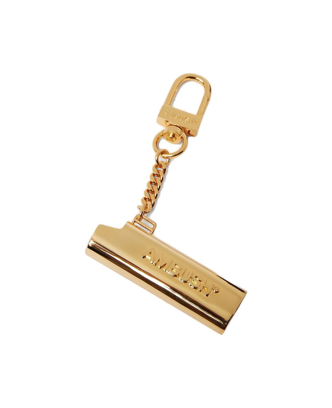 AMBUSH Logo Lighter Case Keyring - Golden