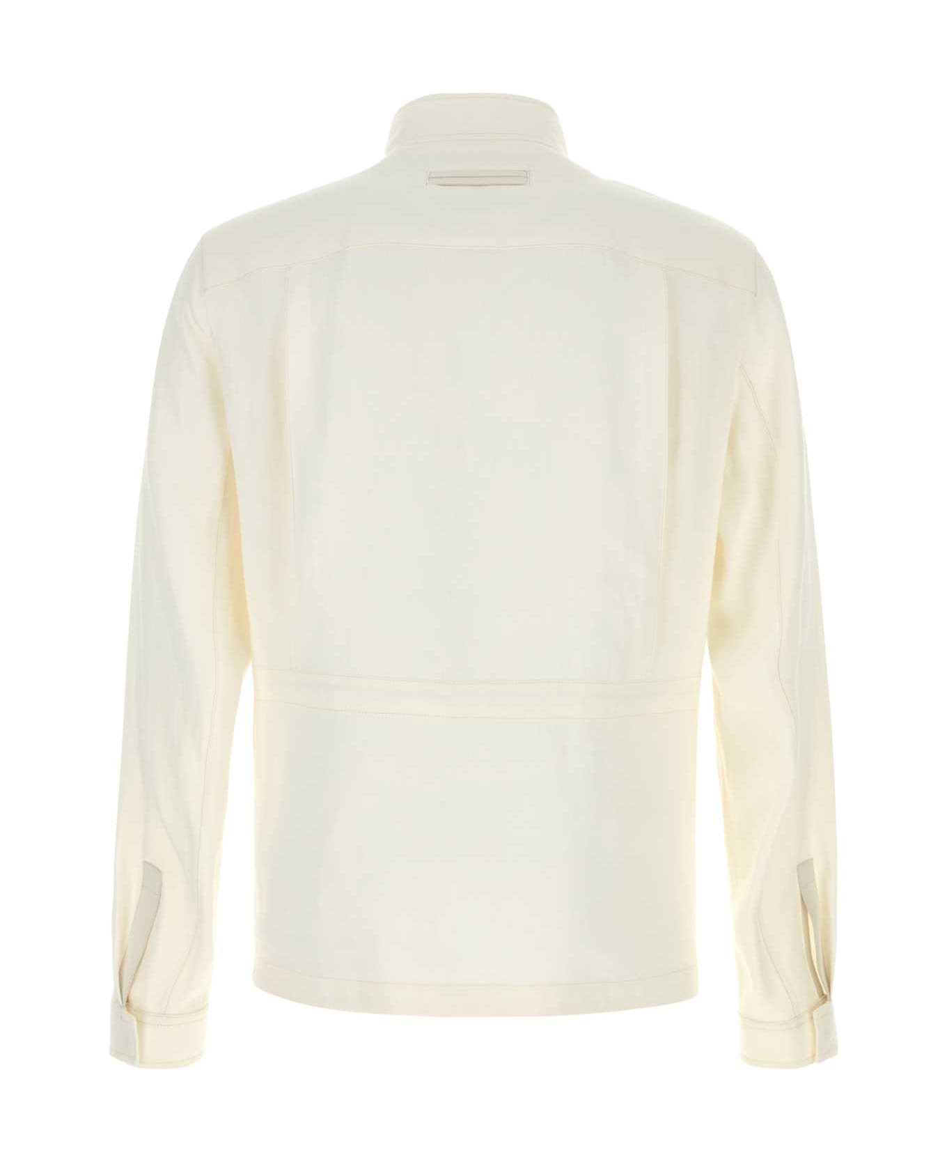 Zegna White Linen Oasi Jacket - N01R