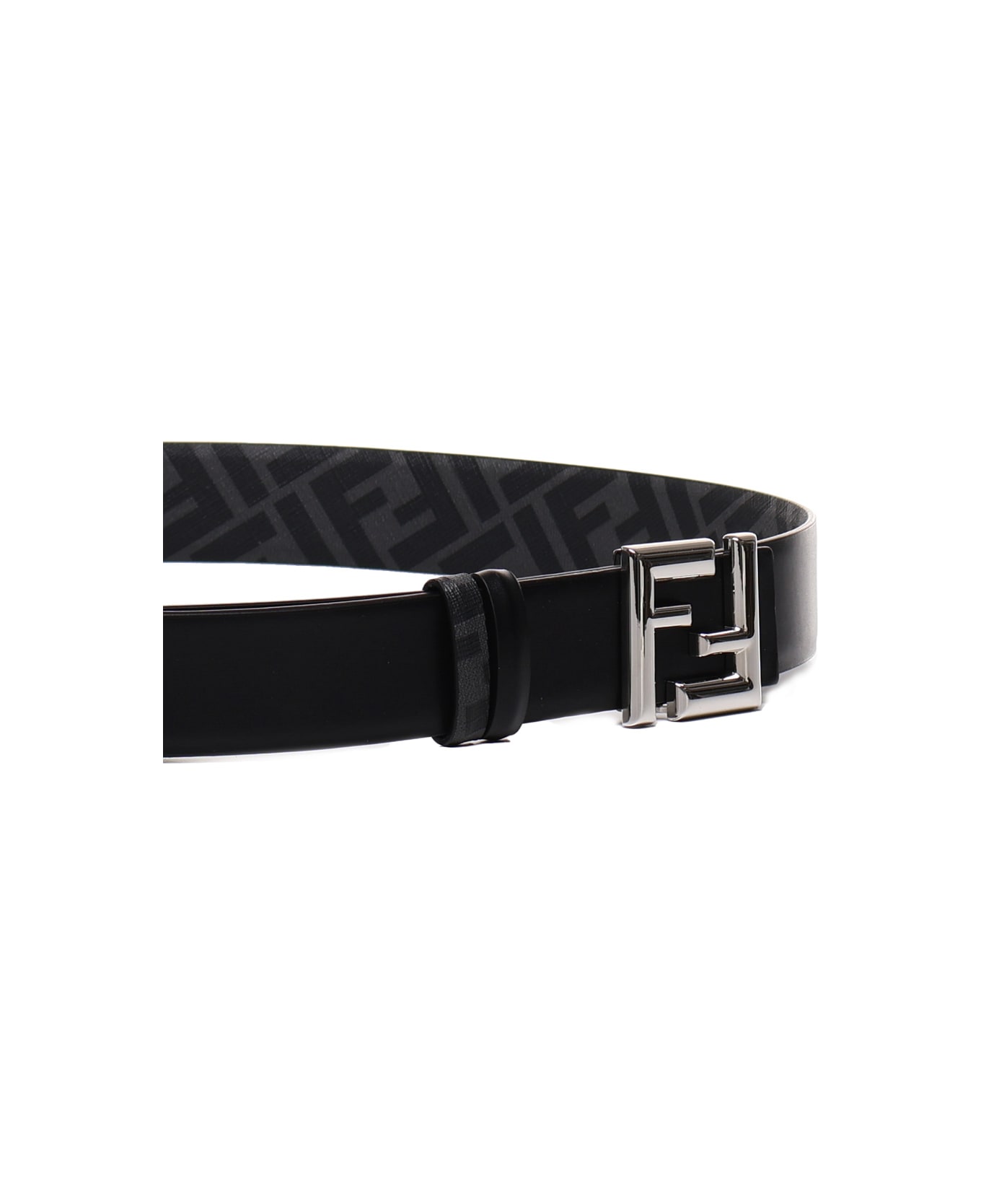 Fendi Reversible Belt In Calfskin - Black