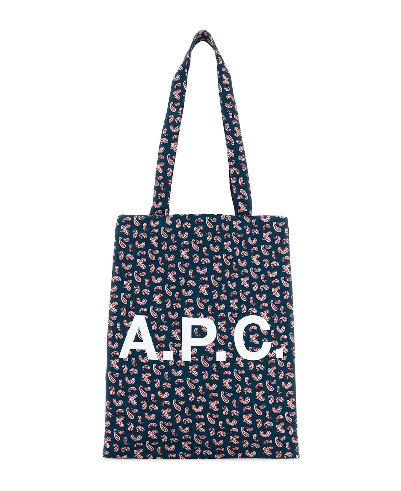 【送料&関税込】A.P.C. Printed Canvas Lou Shopping Bag A.P.C. LOU UNIVERSITY TOTE BAG | REVERSIBLE