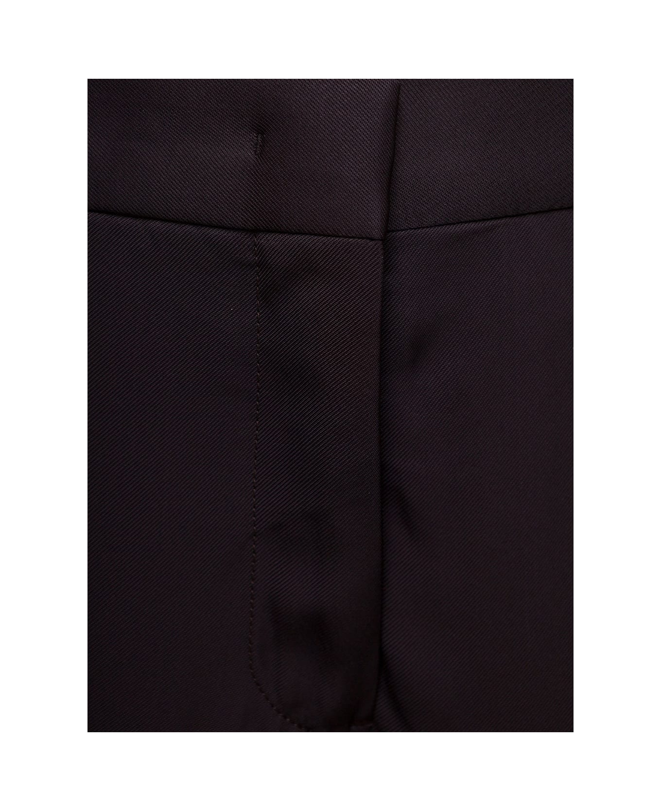 Jil Sander Black Slightly Cropped Tailored Pants In Viscose Woman - Black