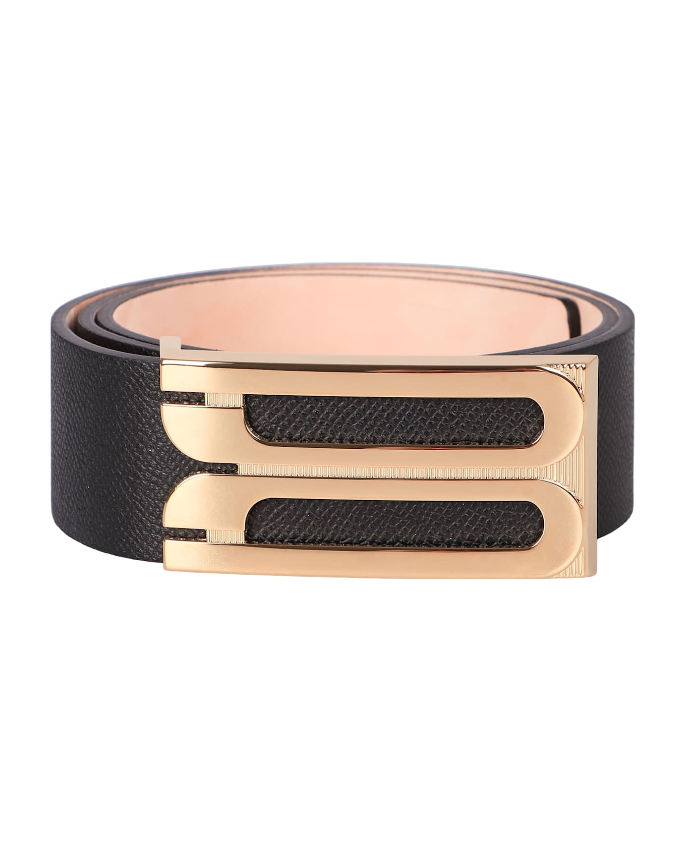 Victoria Beckham Jumbo Frame Leather Belt - black