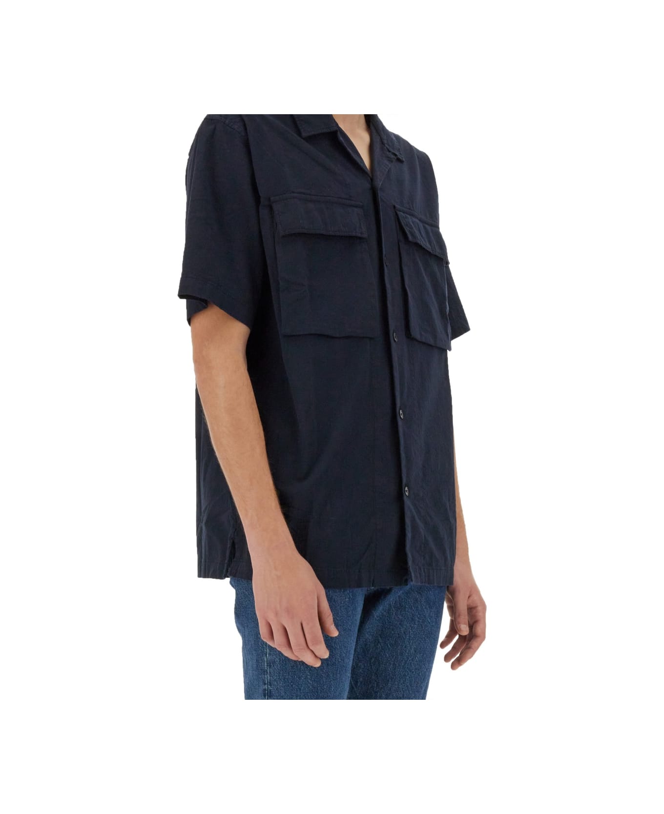 Belstaff Shirt With Pockets - BLUE