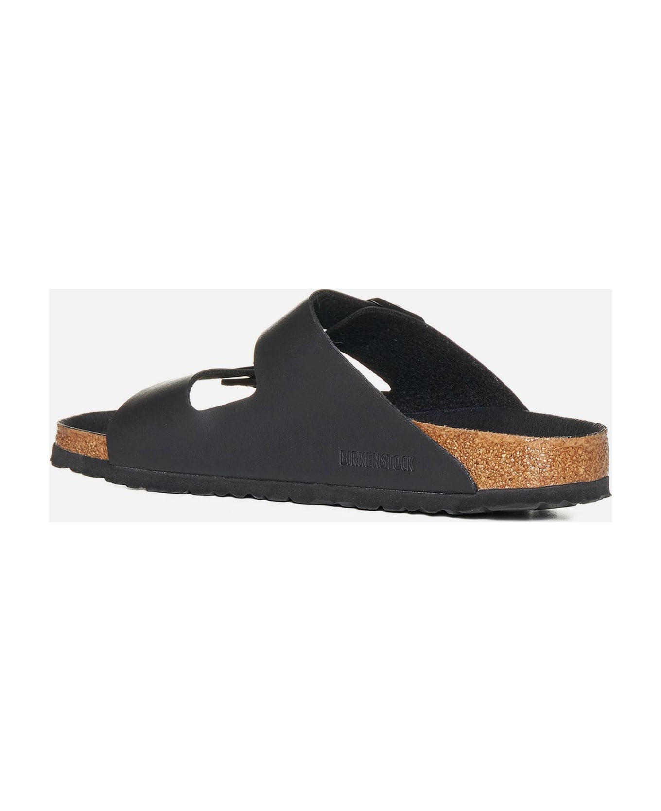 Birkenstock Arizona Leather-effect Sandals - Triples Black