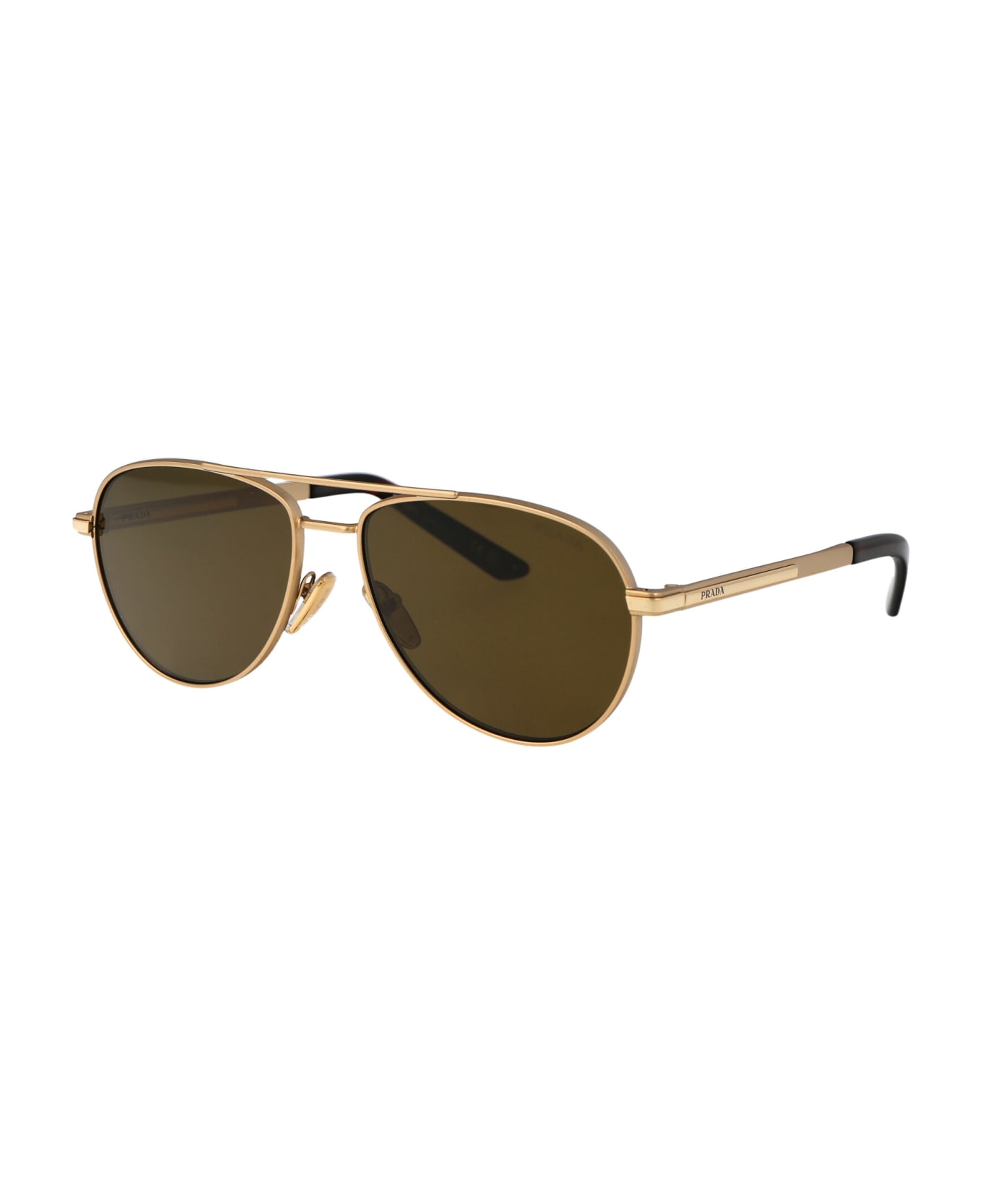 Prada Eyewear 0pr A54s Sunglasses - 1BK01T Matte Gold サングラス