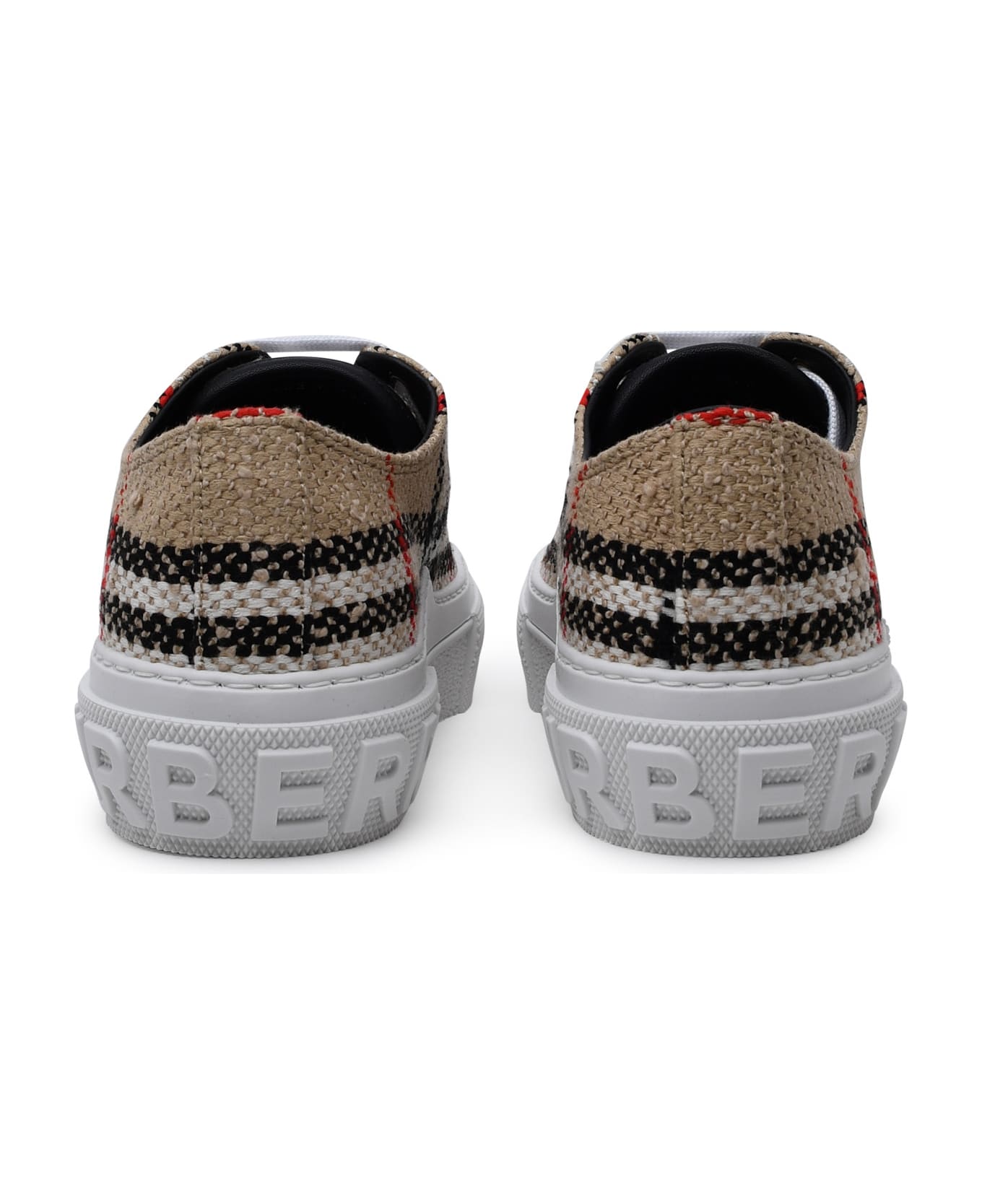 Burberry Jack Beige Cotton Blend Sneakers - Beige