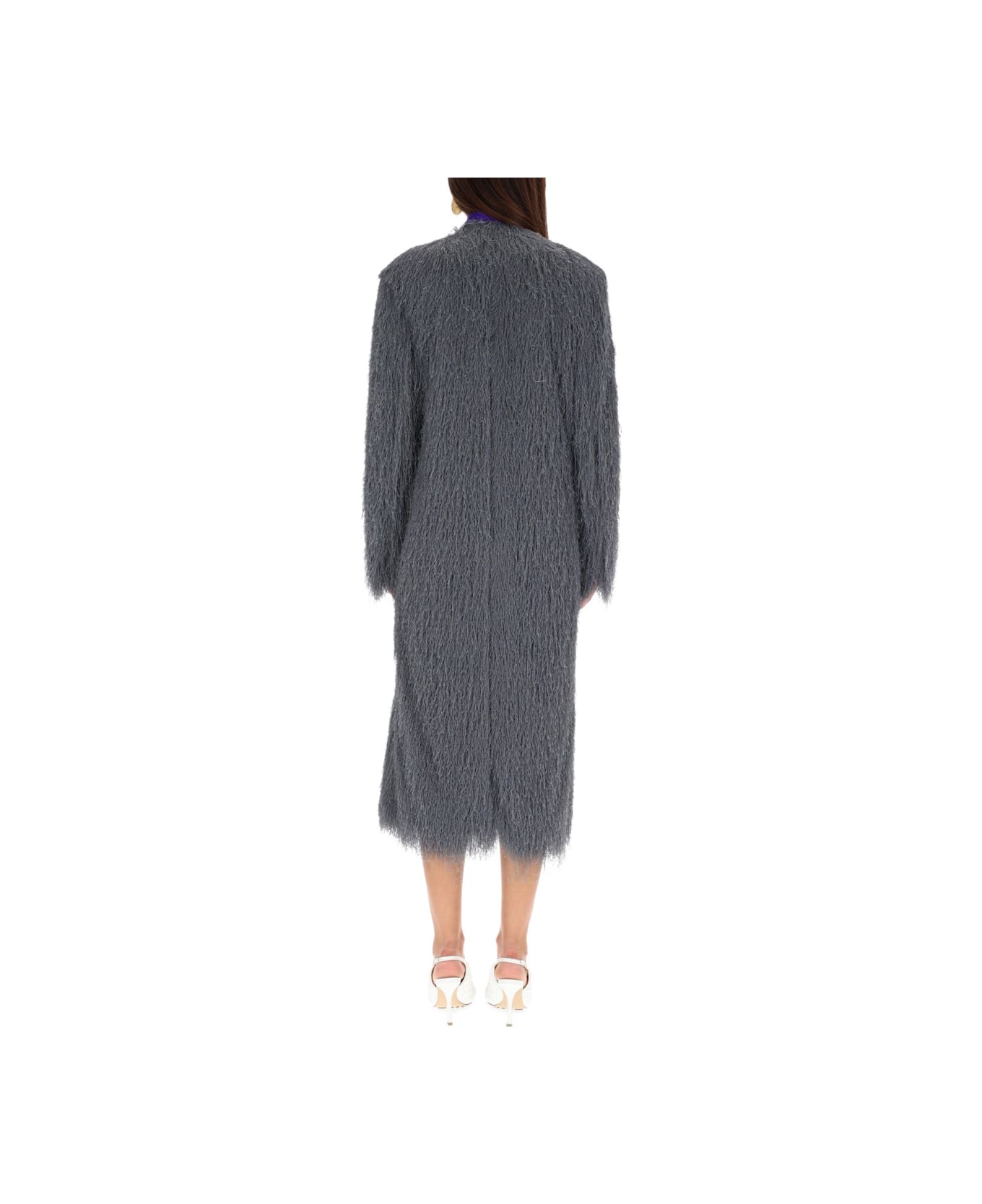 Dries Van Noten Coat With Bangs - GREY
