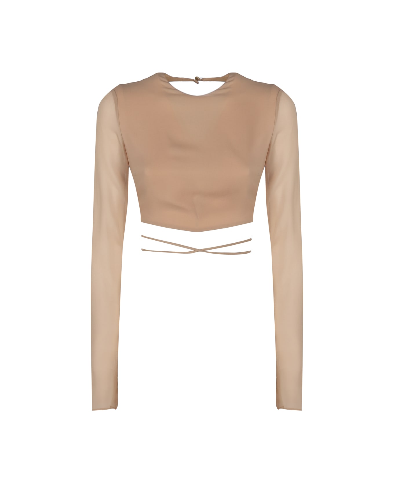 The Andamane Open Back Top - Beige