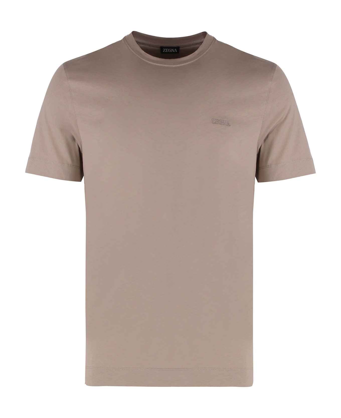 Zegna Cotton Crew-neck T-shirt - Sand