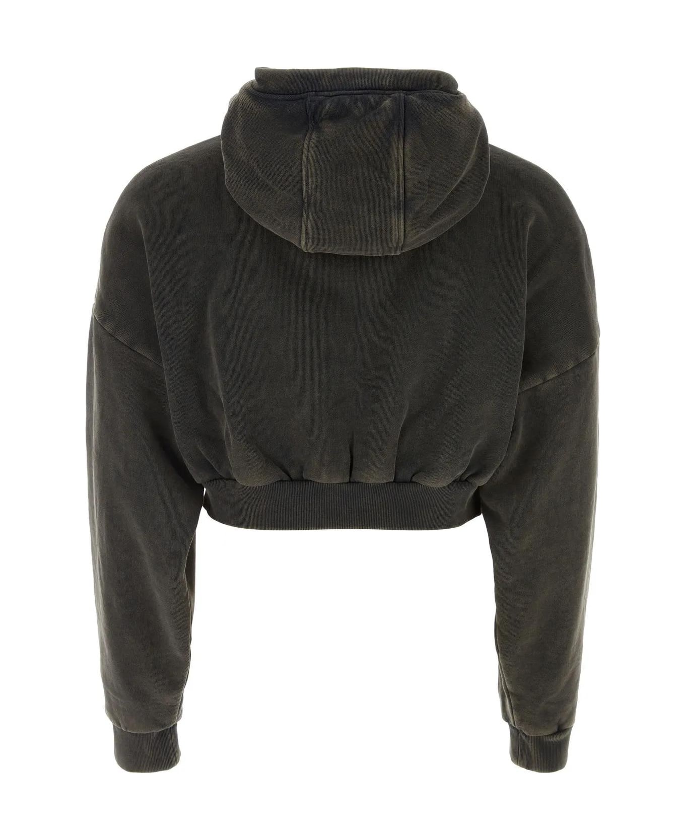 Entire Studios Charcoal Cotton Oversize Sweatshirt - Black